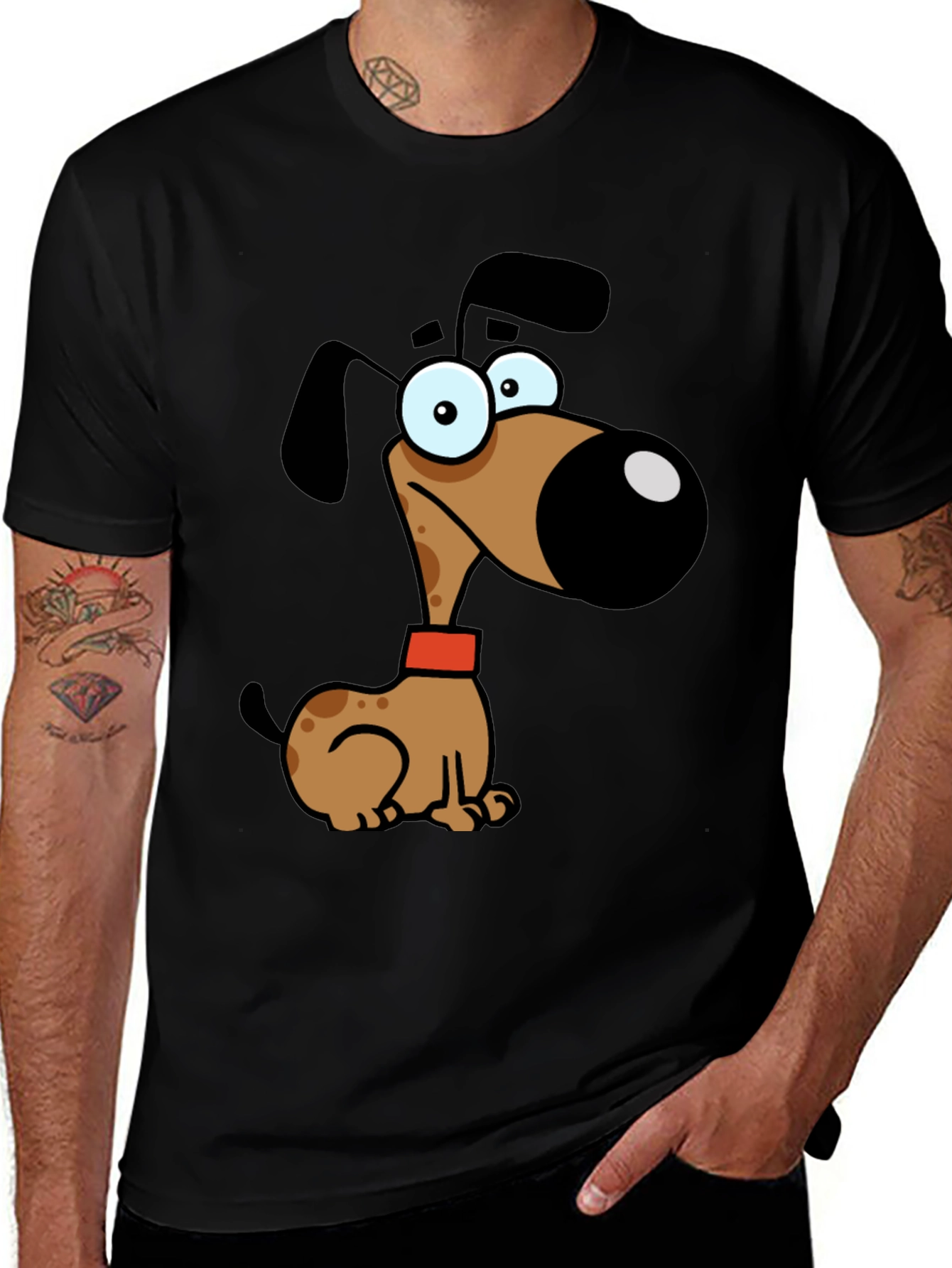 Variant 23 of Cartoon Dog Graphic T-Shirt - Cute Pet Lover Tee