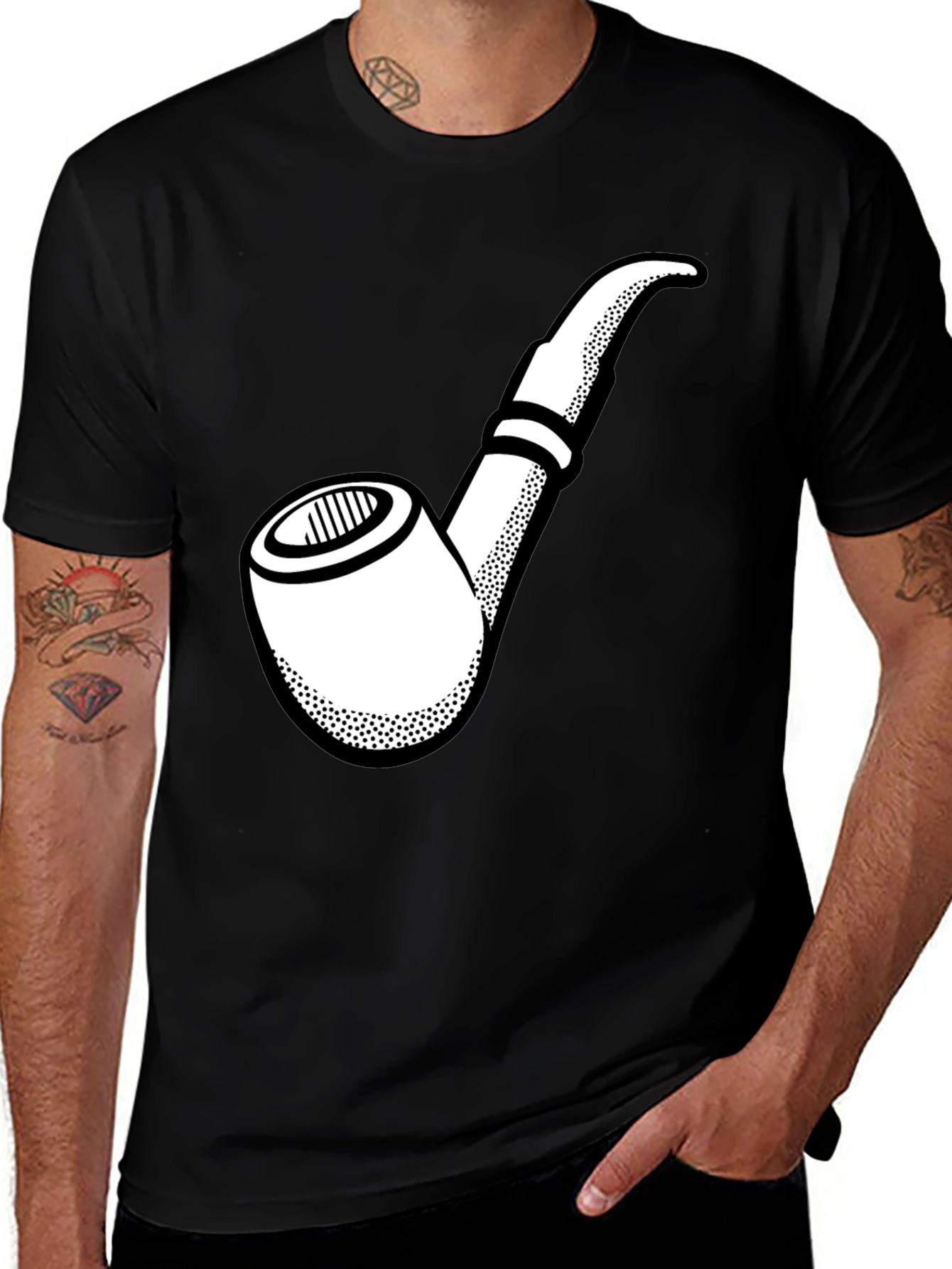 Smoking Pipe Graphic Tee - Classic Style