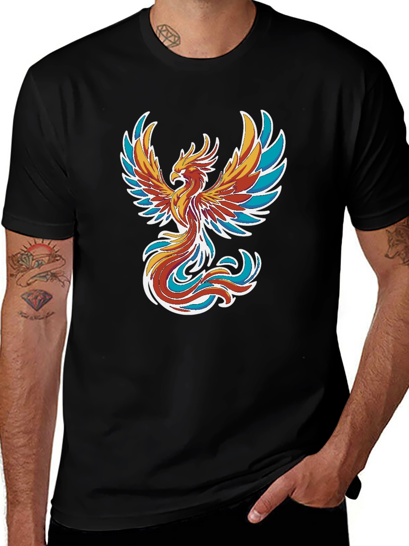Variant 30 of Phoenix Graphic Black T-Shirt