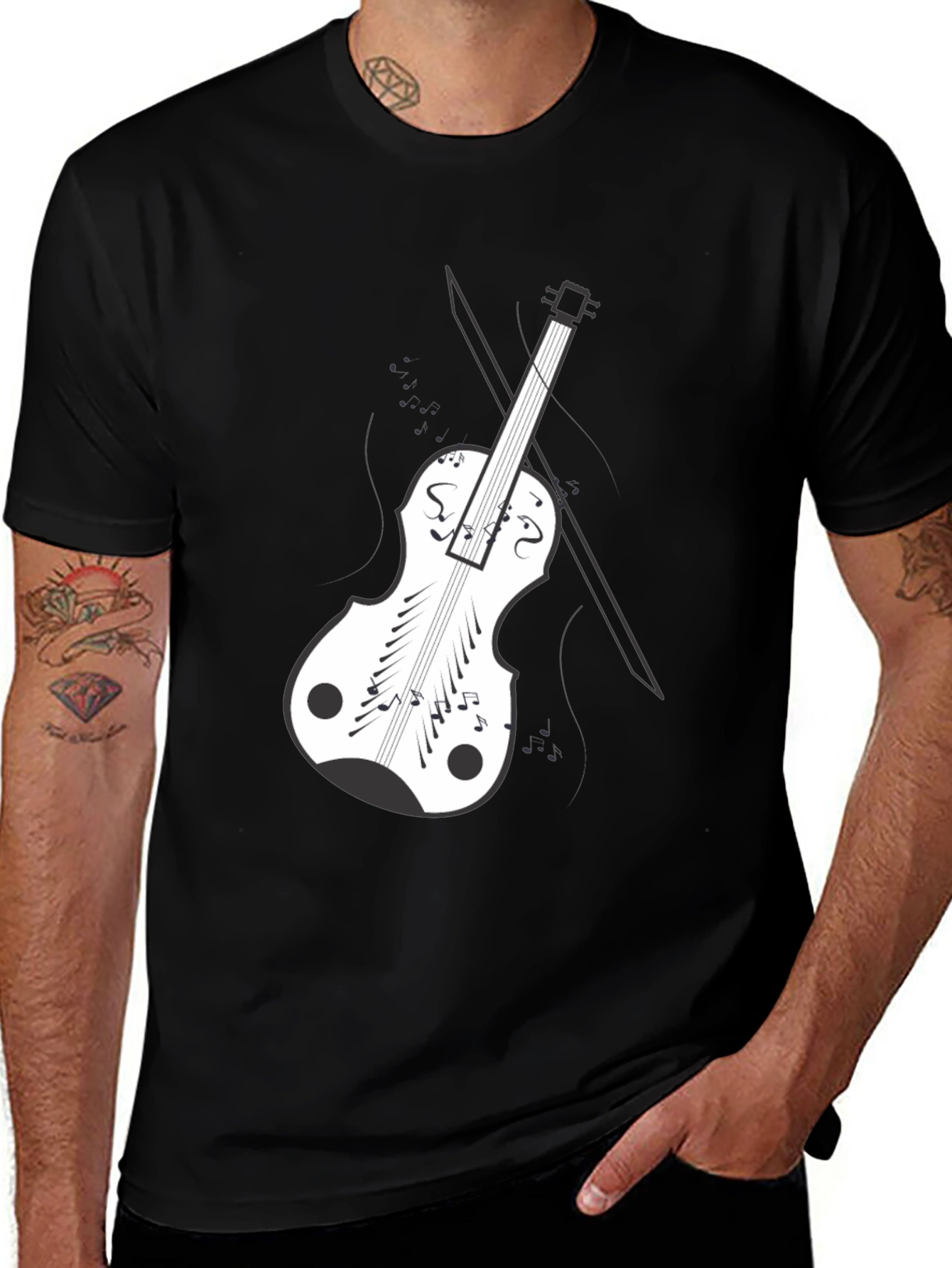 Variant 30 of Musical T-Shirt with Violin Graphic