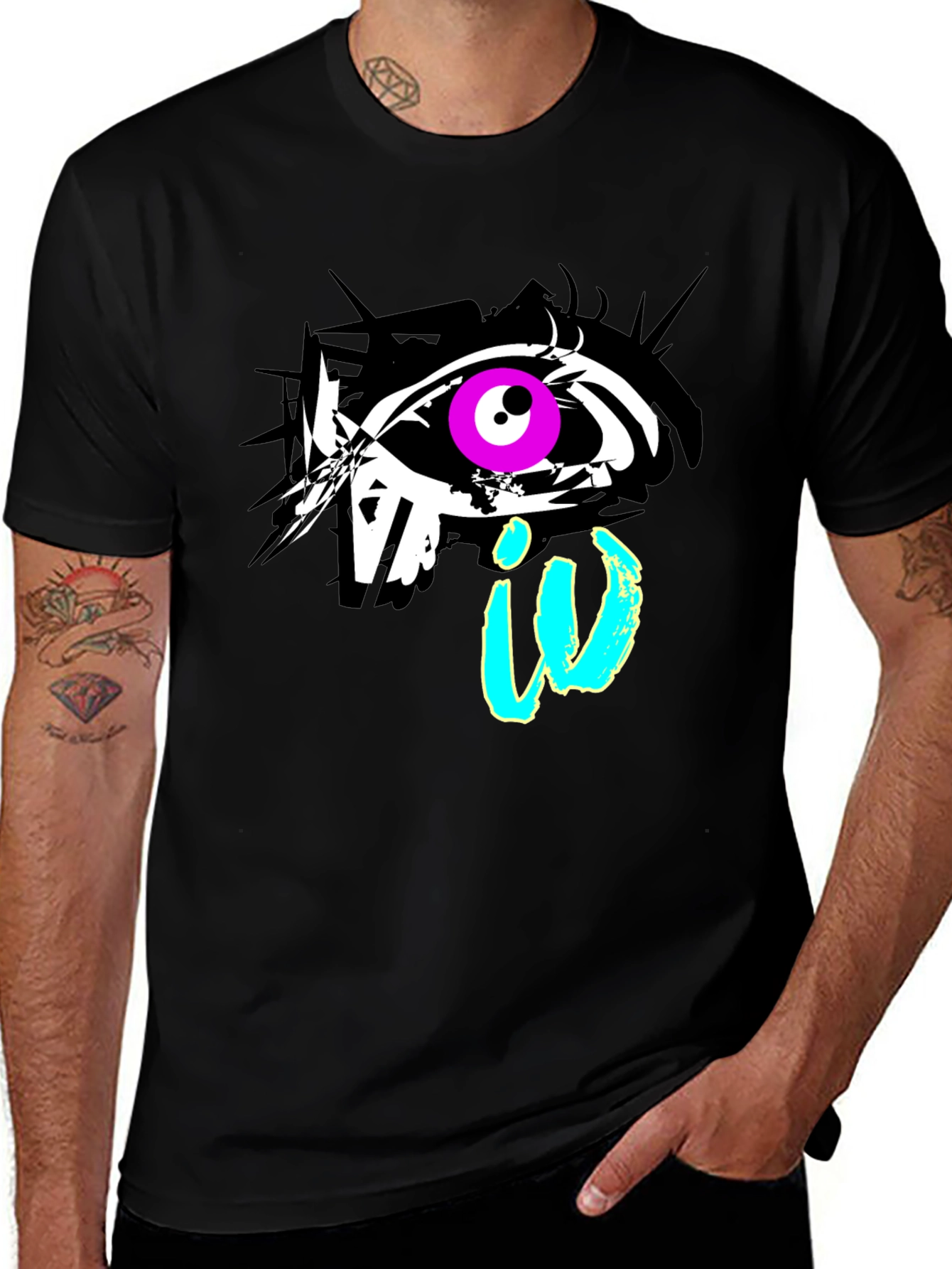 Variant 23 of Eye Graphic Black T-Shirt