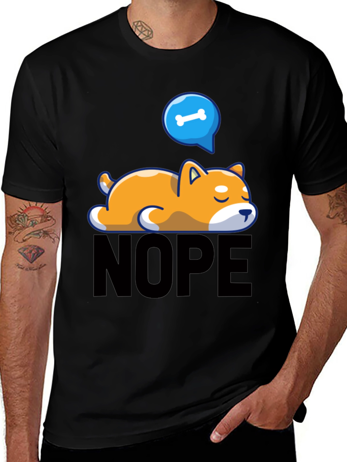 Variant 7 of Nope Dog Nap T-Shirt - Lazy Sleeping Dog Tee