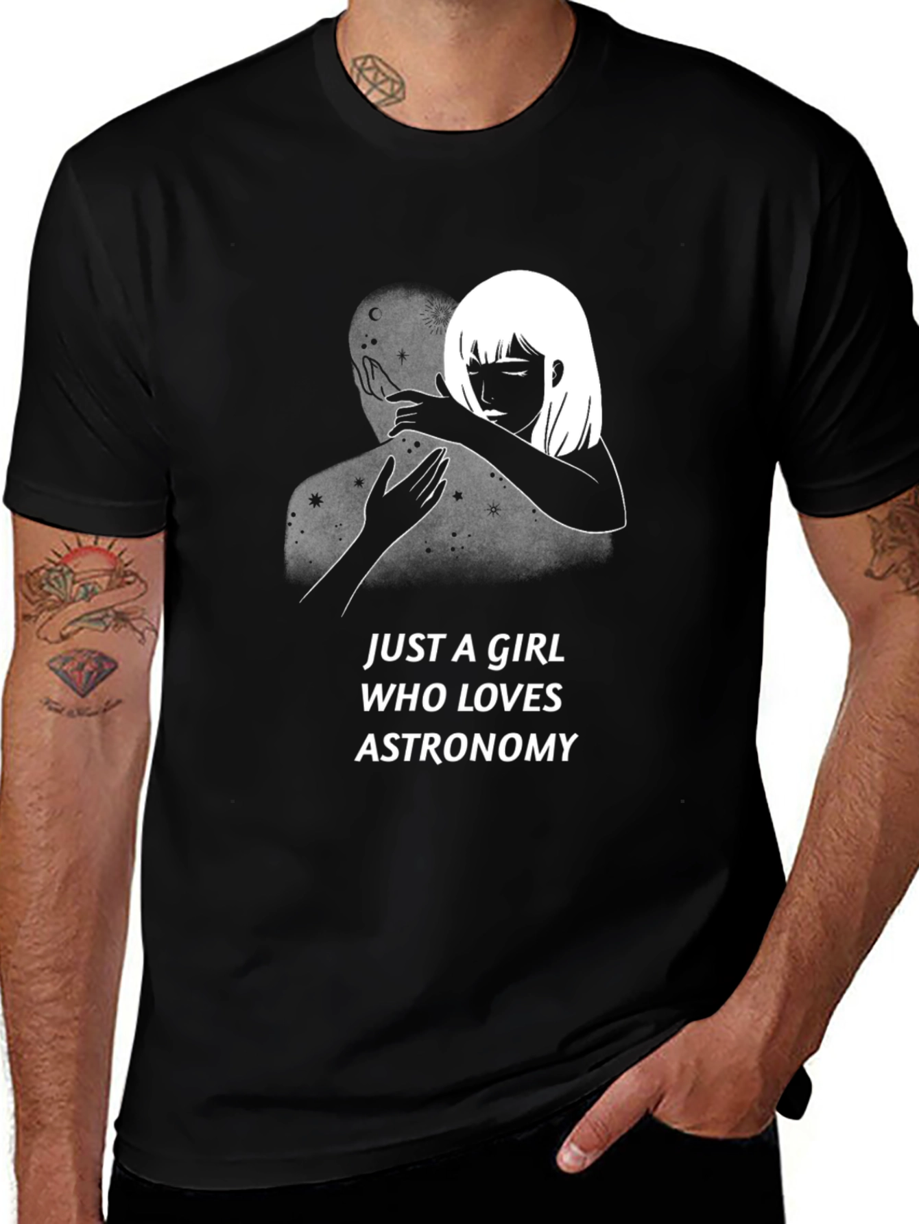 Variant 6 of Astronomy Lover T-Shirt -  Girl in Space Tee