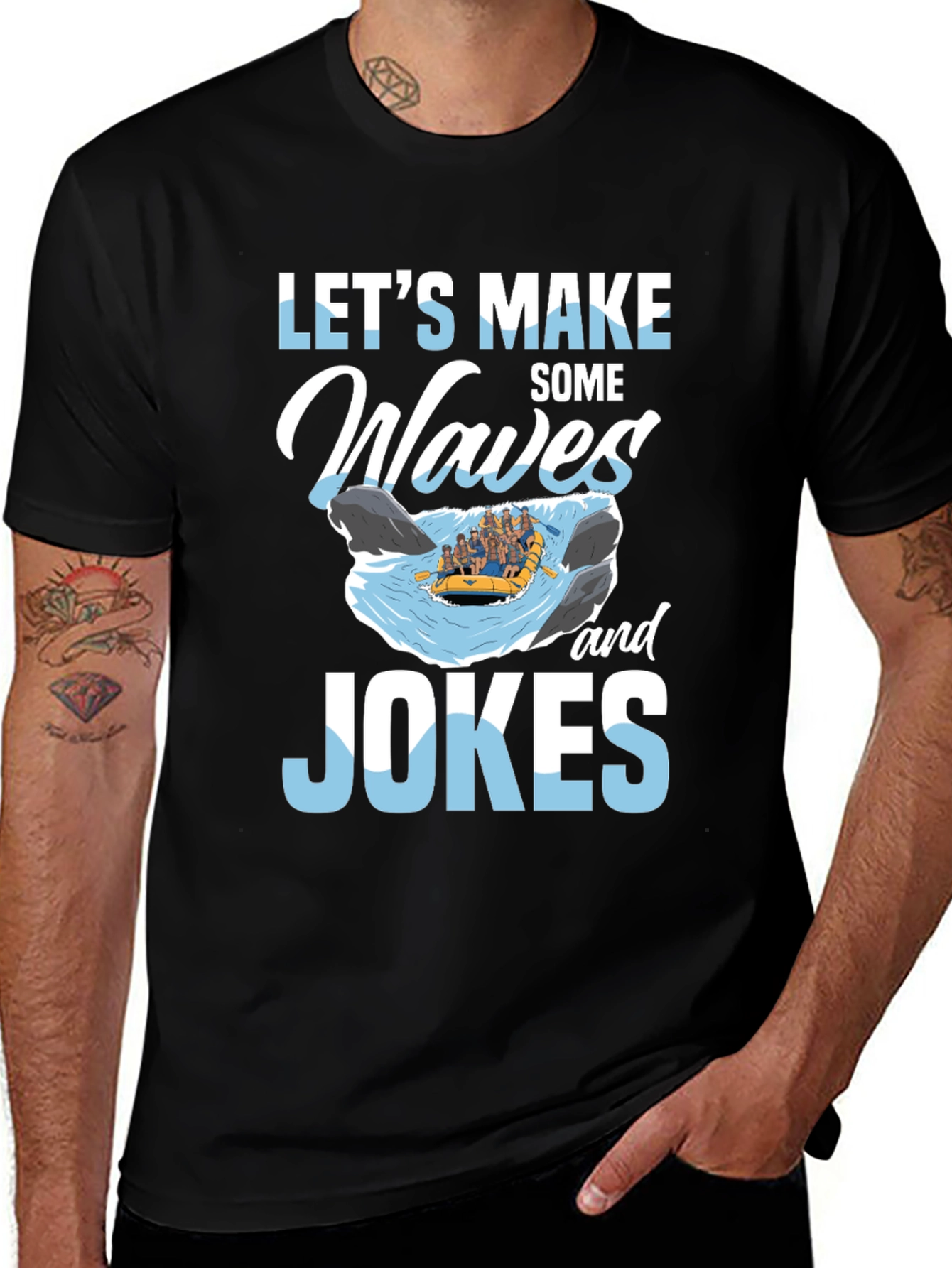 Variant 24 of Let's Make Waves and Jokes Graphic Tee