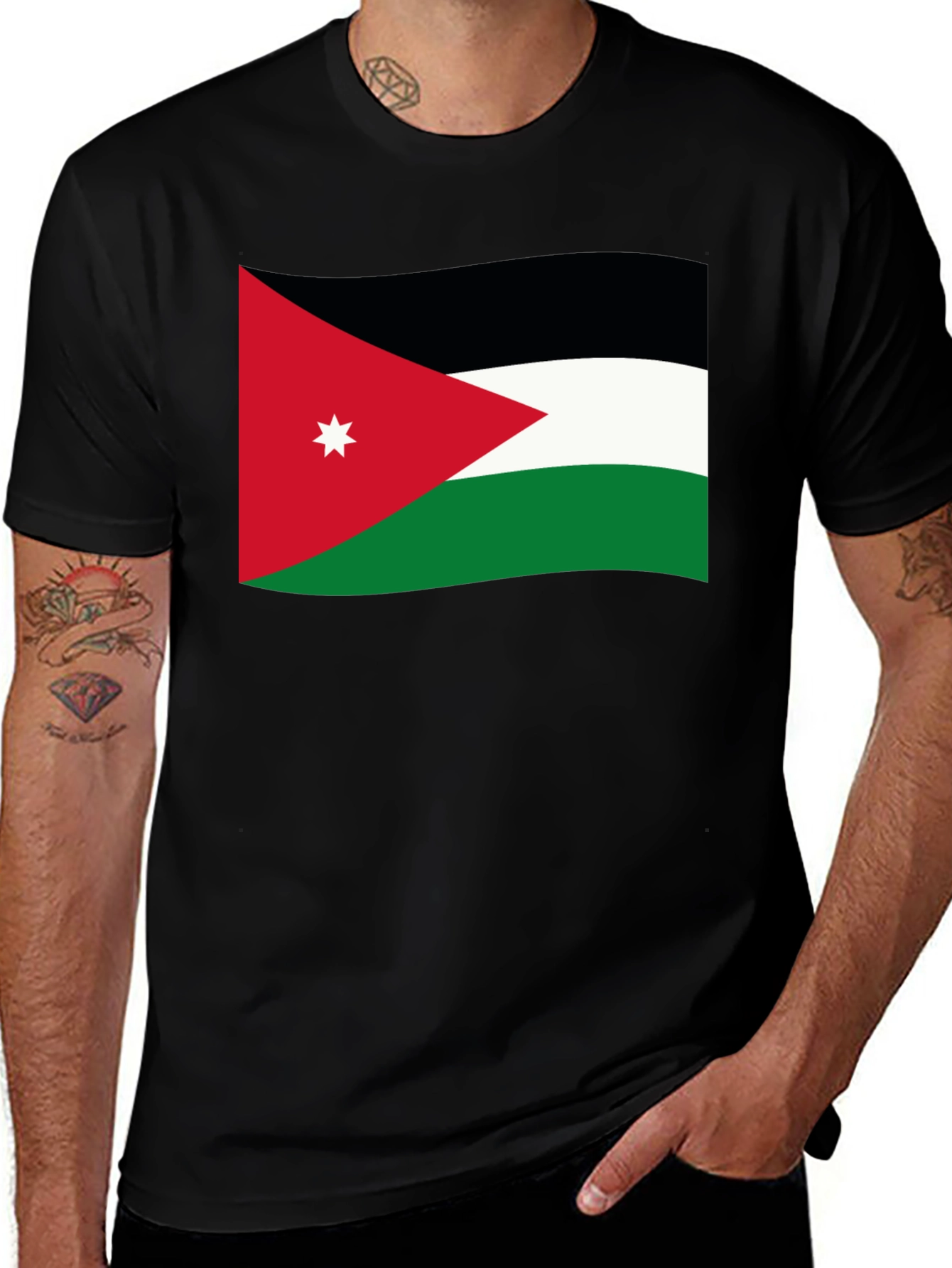 Variant 6 of Jordan Flag Graphic Black T-Shirt