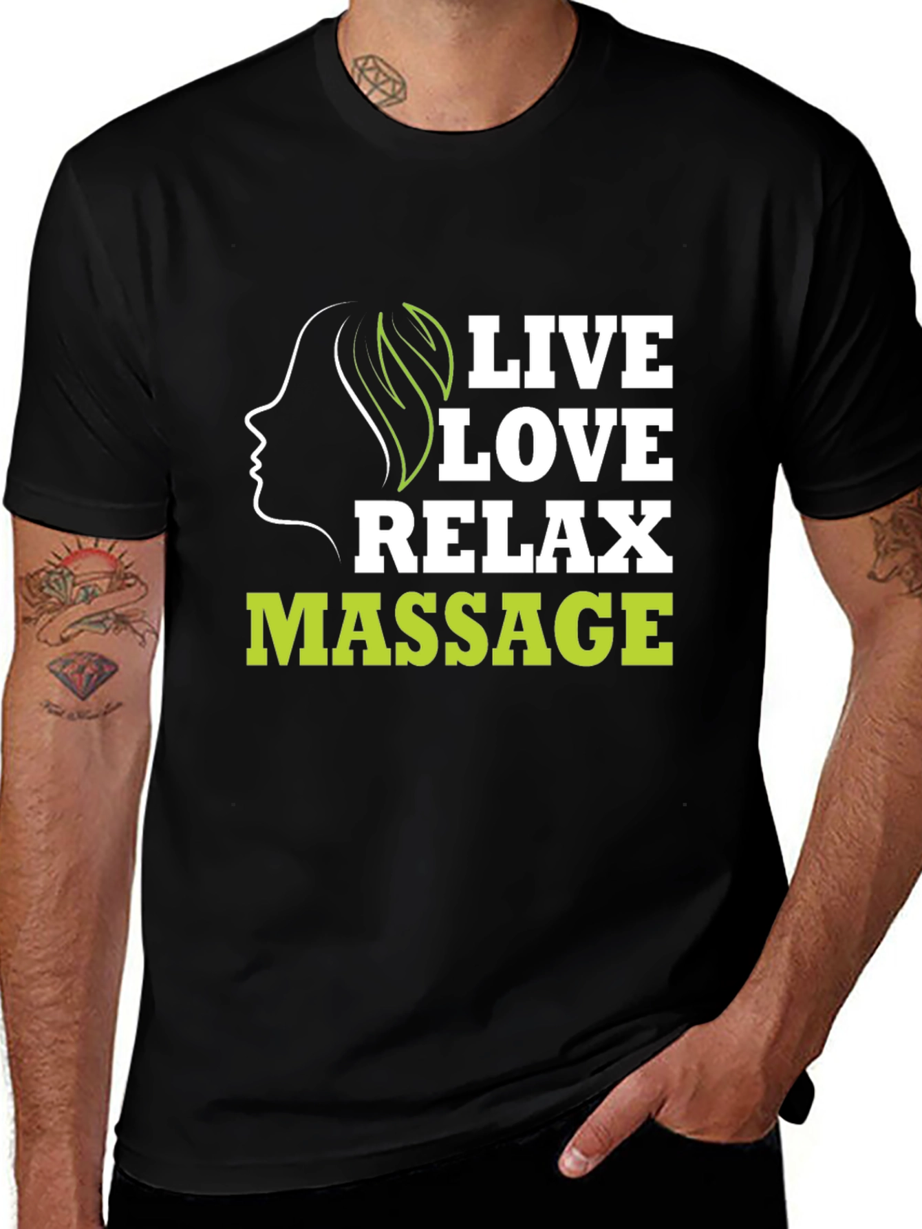 Variant 27 of Live Love Relax Massage T-Shirt