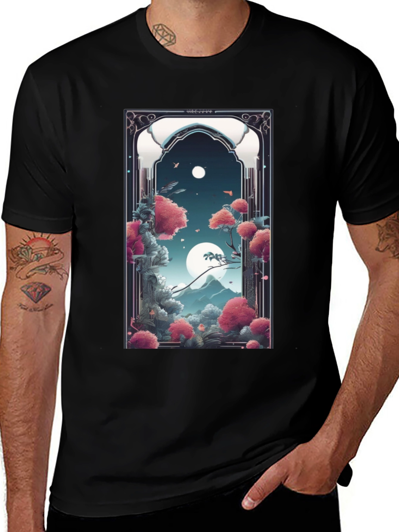 Variant 18 of Mystic Archway Graphic Tee - Unisex Cotton Blend