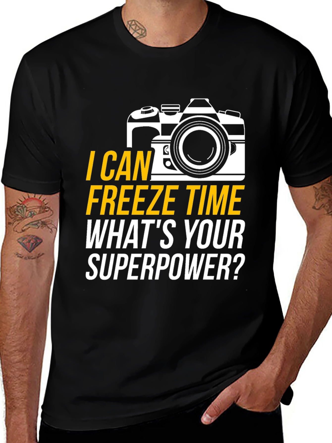 Variant 21 of Freeze Time T-Shirt - Photographer Superpower Tee