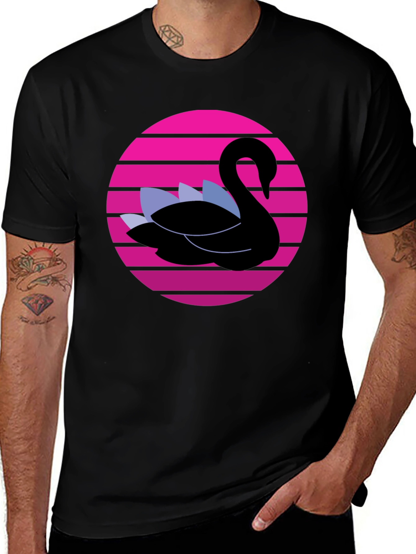 Variant 25 of Retro Swan T-Shirt - Vintage 80s Style