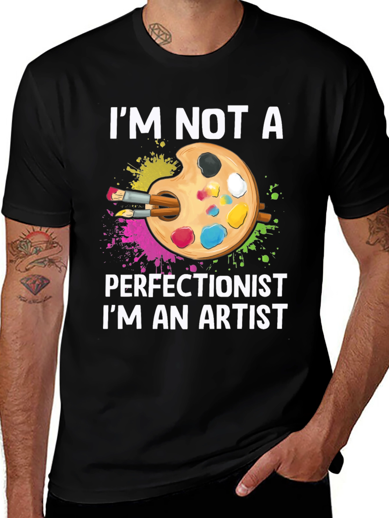 Variant 3 of Artist Palette Graphic Tee - "I'm Not A Perfectionist"