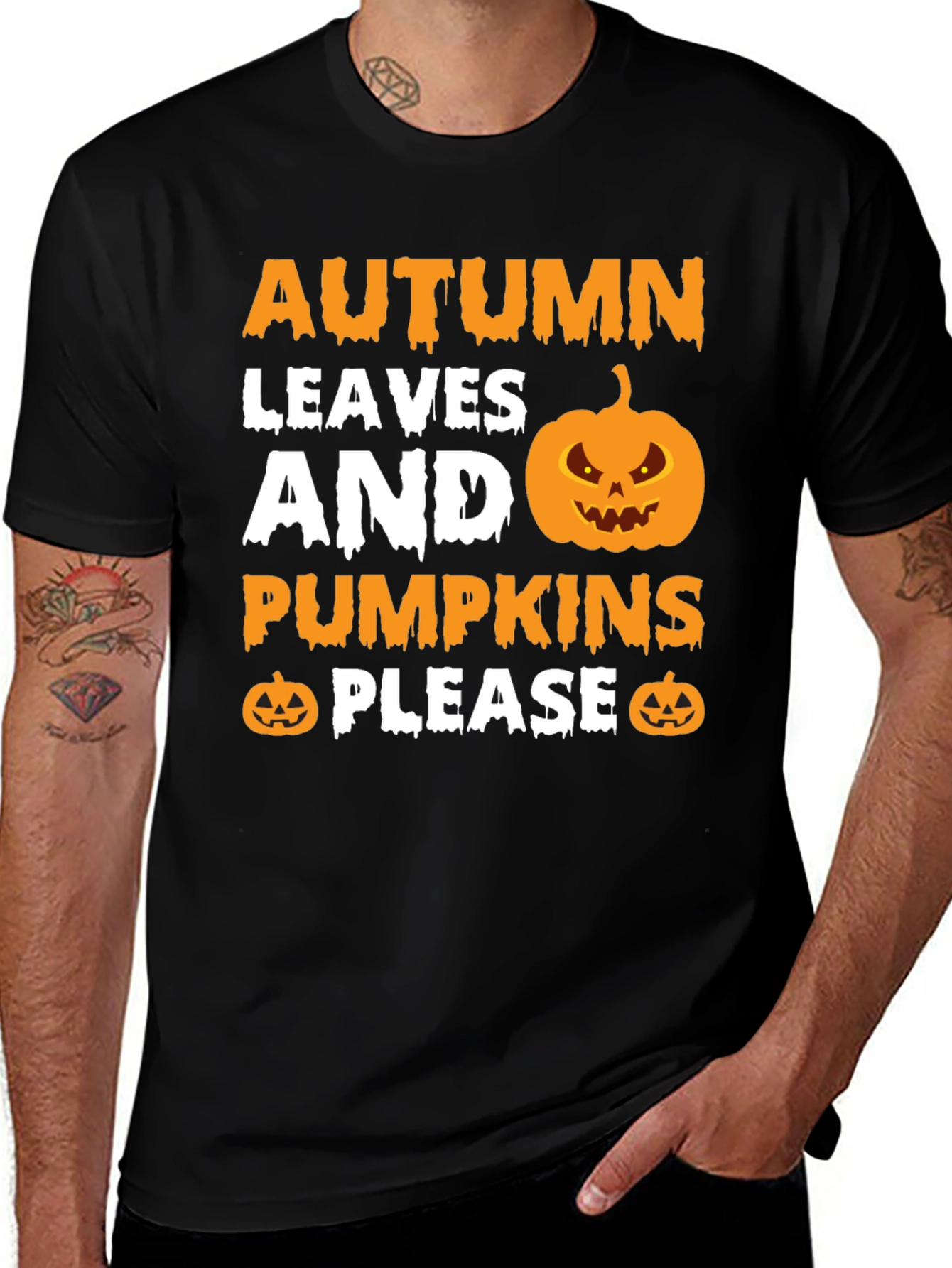 Variant 25 of Autumn Leaves & Pumpkins Please T-Shirt