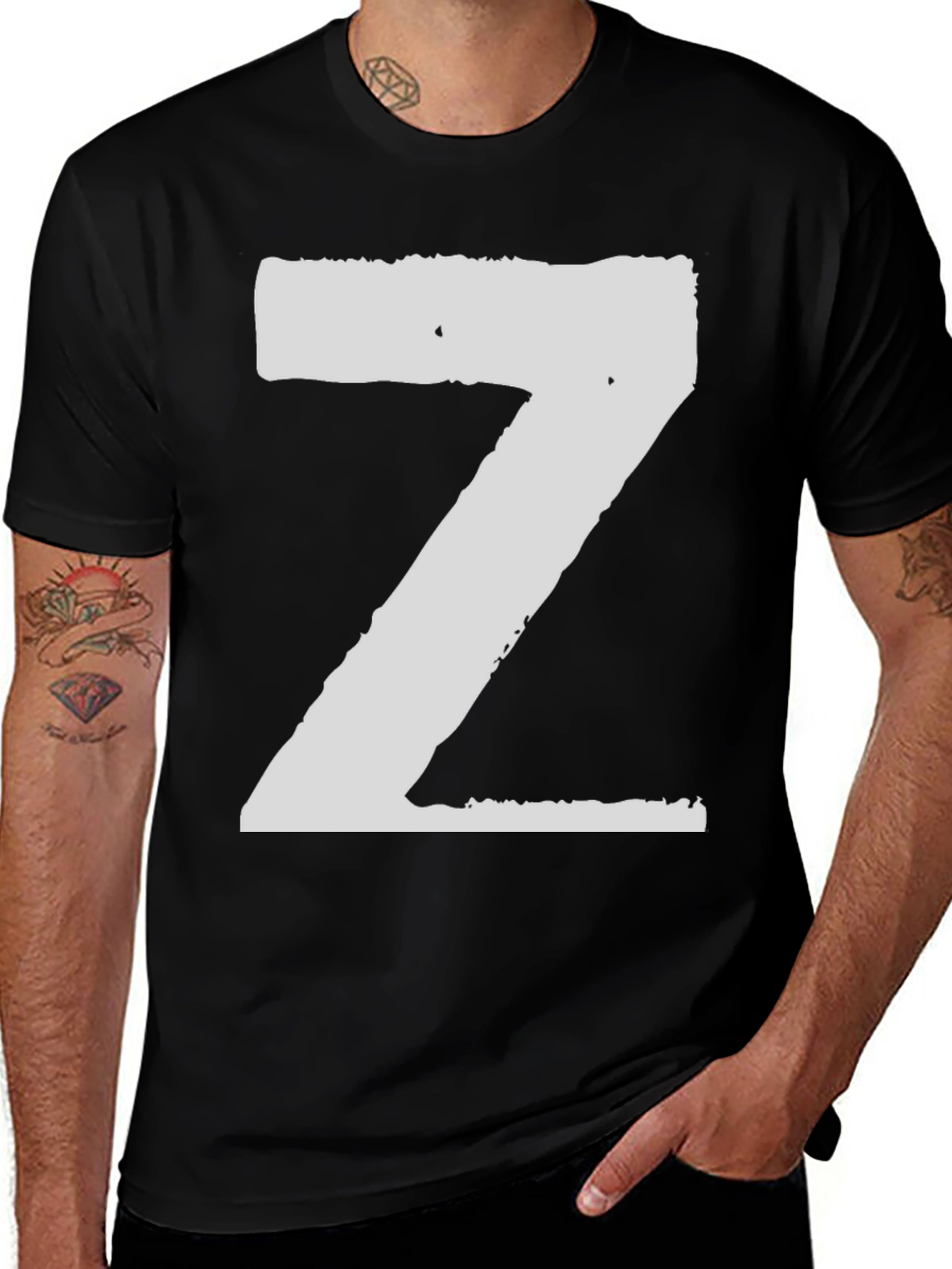 Variant 2 of Bold "Z" Graphic Tee - Classic Black