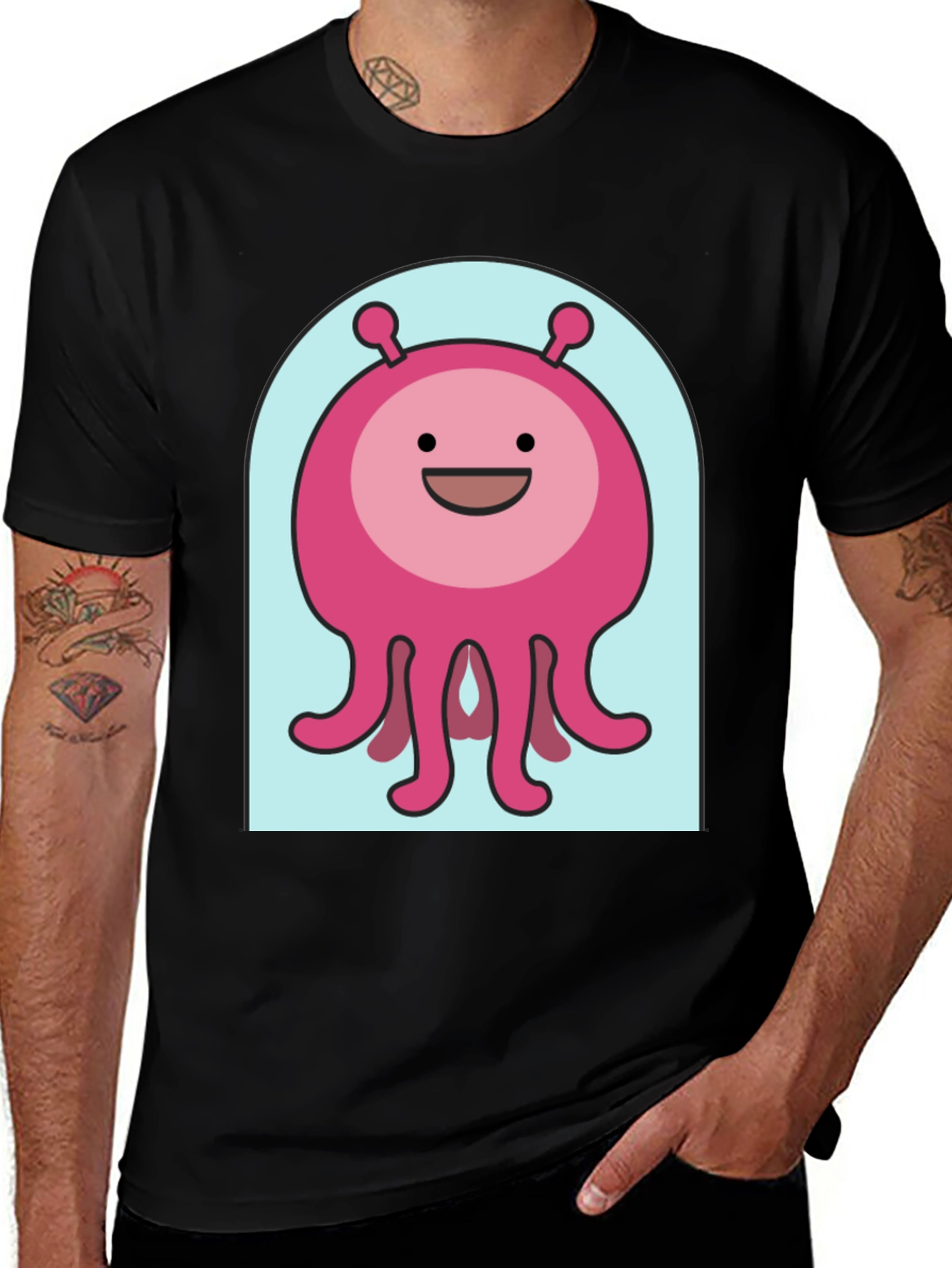 Variant 20 of Pink Alien Creature Graphic Tee