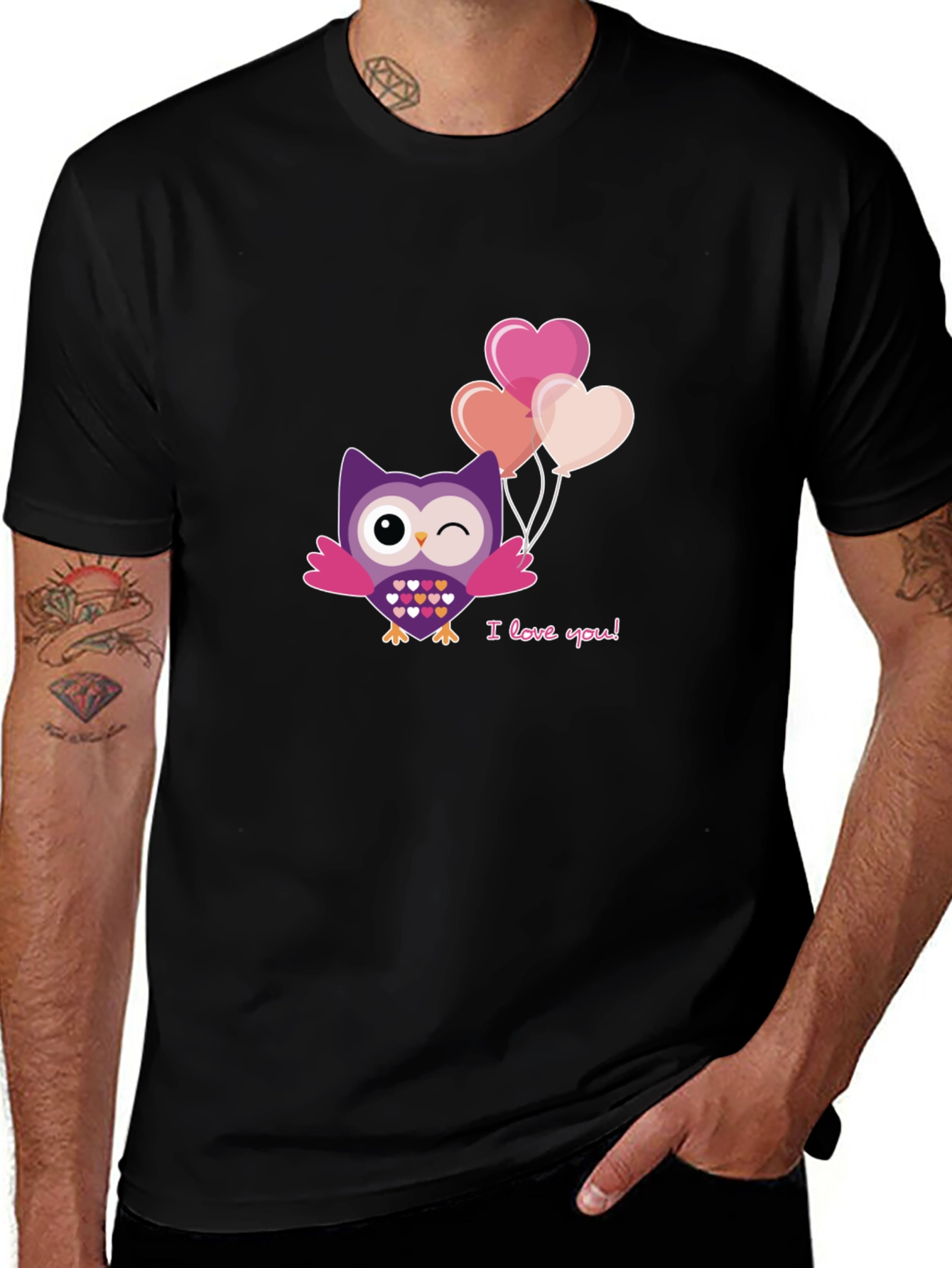 Variant 12 of Cute Owl I Love You T-Shirt - Valentine's Day Gift