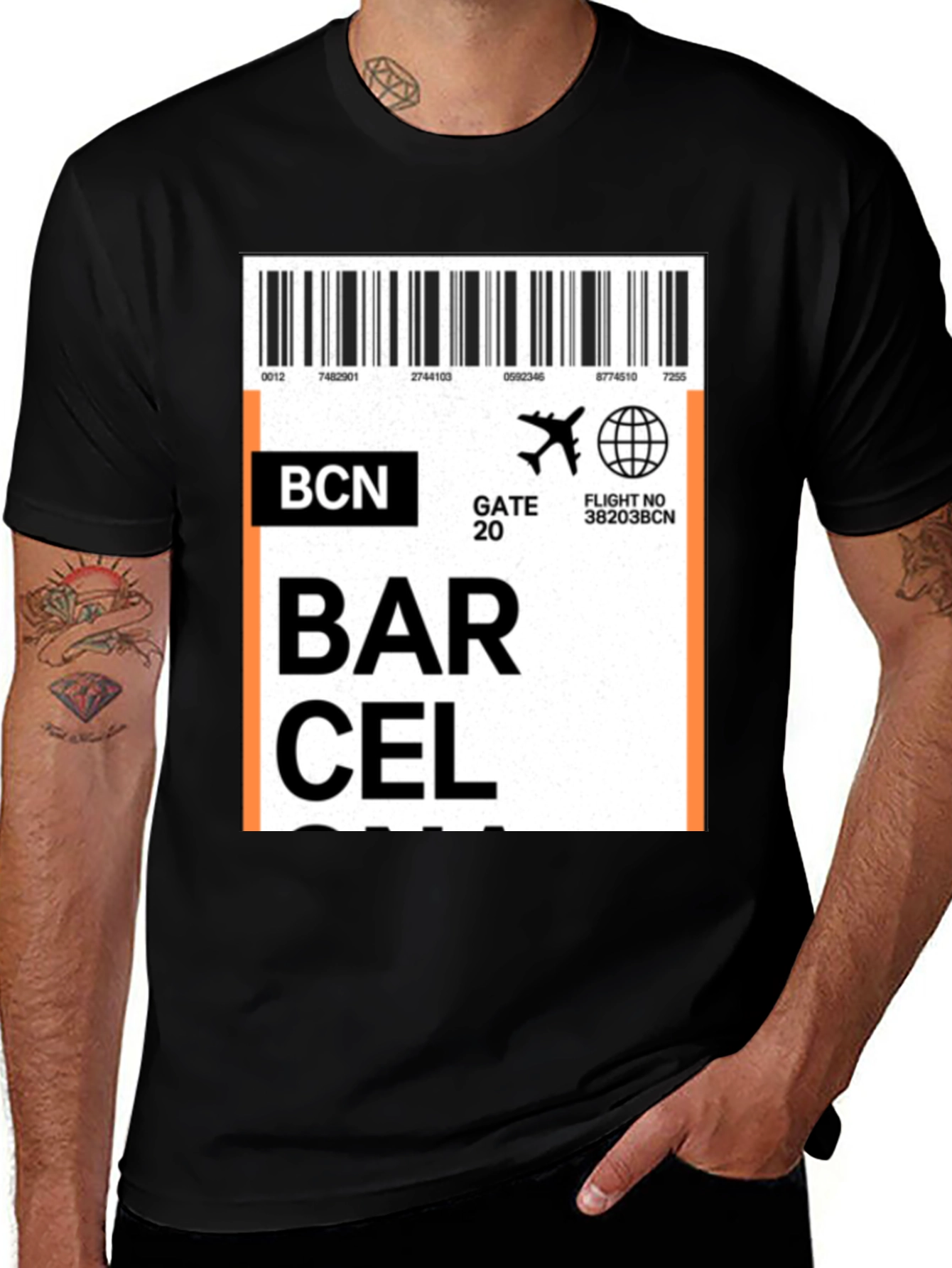 Barcelona Airport Ticket T-Shirt - Travel Souvenir
