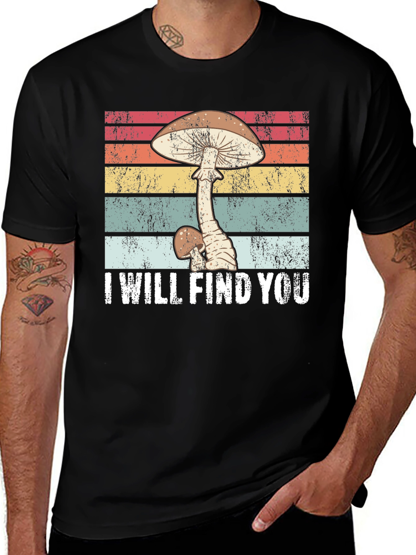 Variant 30 of Mushroom Finder T-Shirt - Retro Style