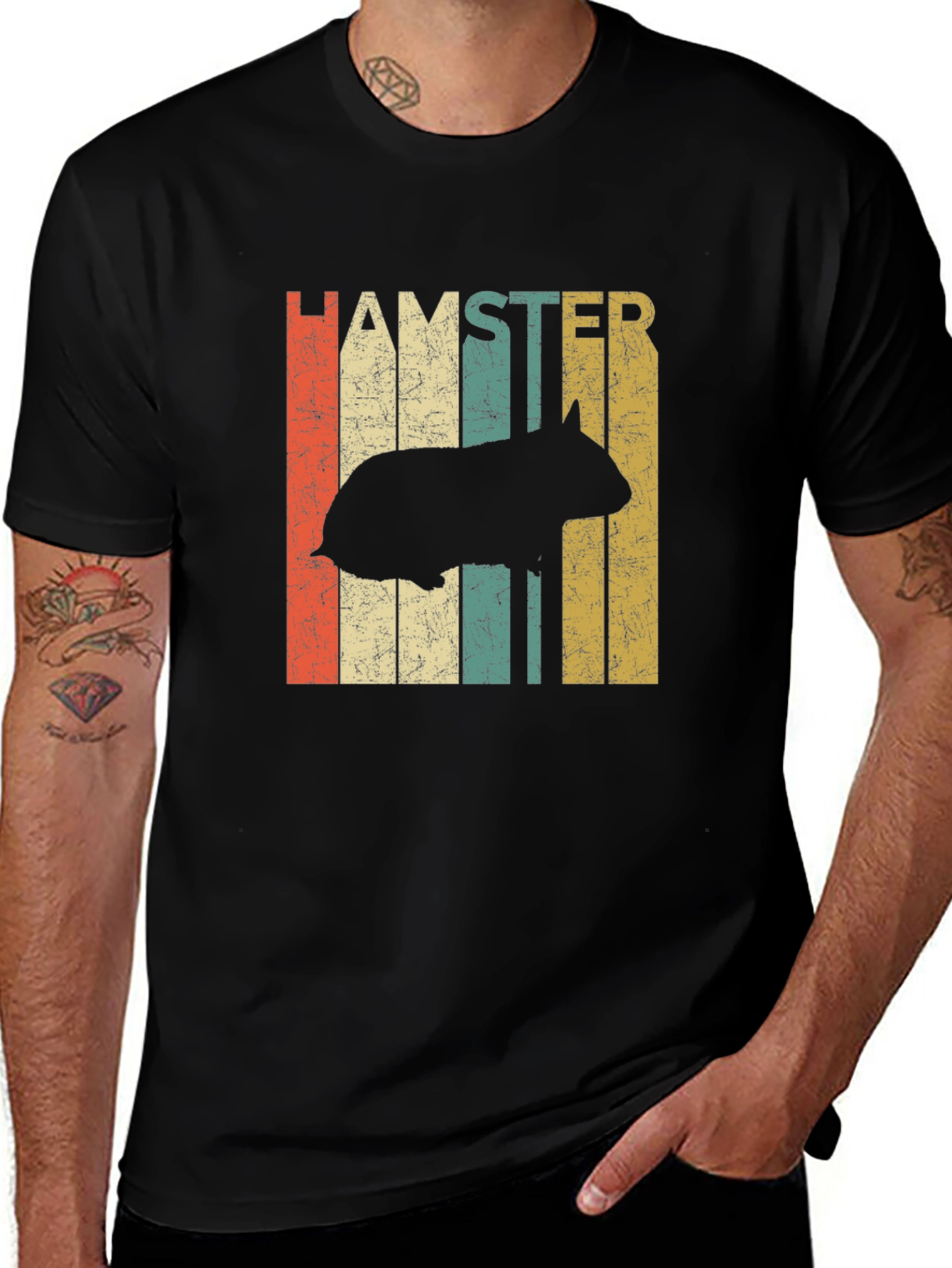 Variant 16 of Retro Hamster Graphic Tee - Vintage Style T-Shirt