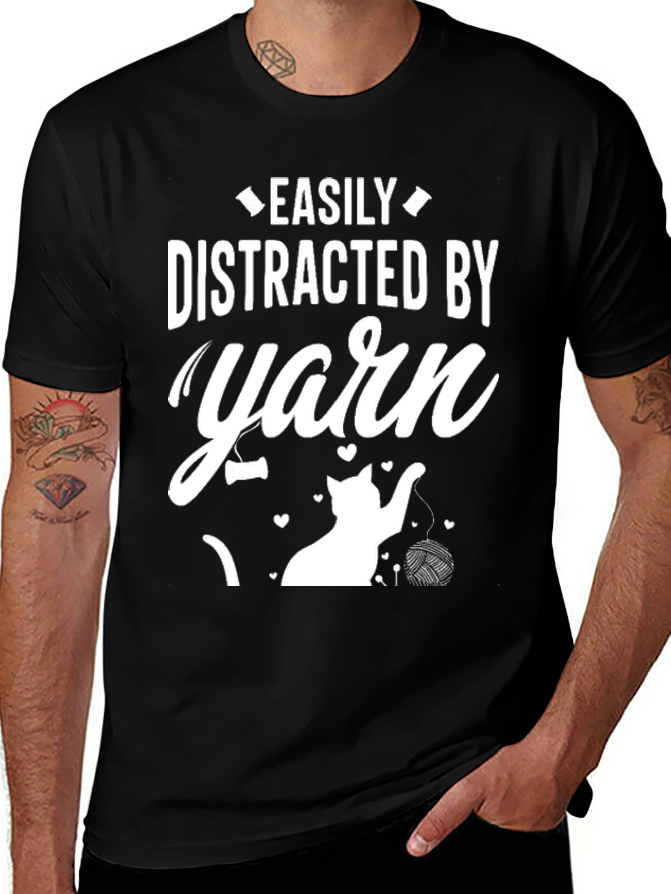 Variant 26 of Easily Distracted by Yarn T-Shirt