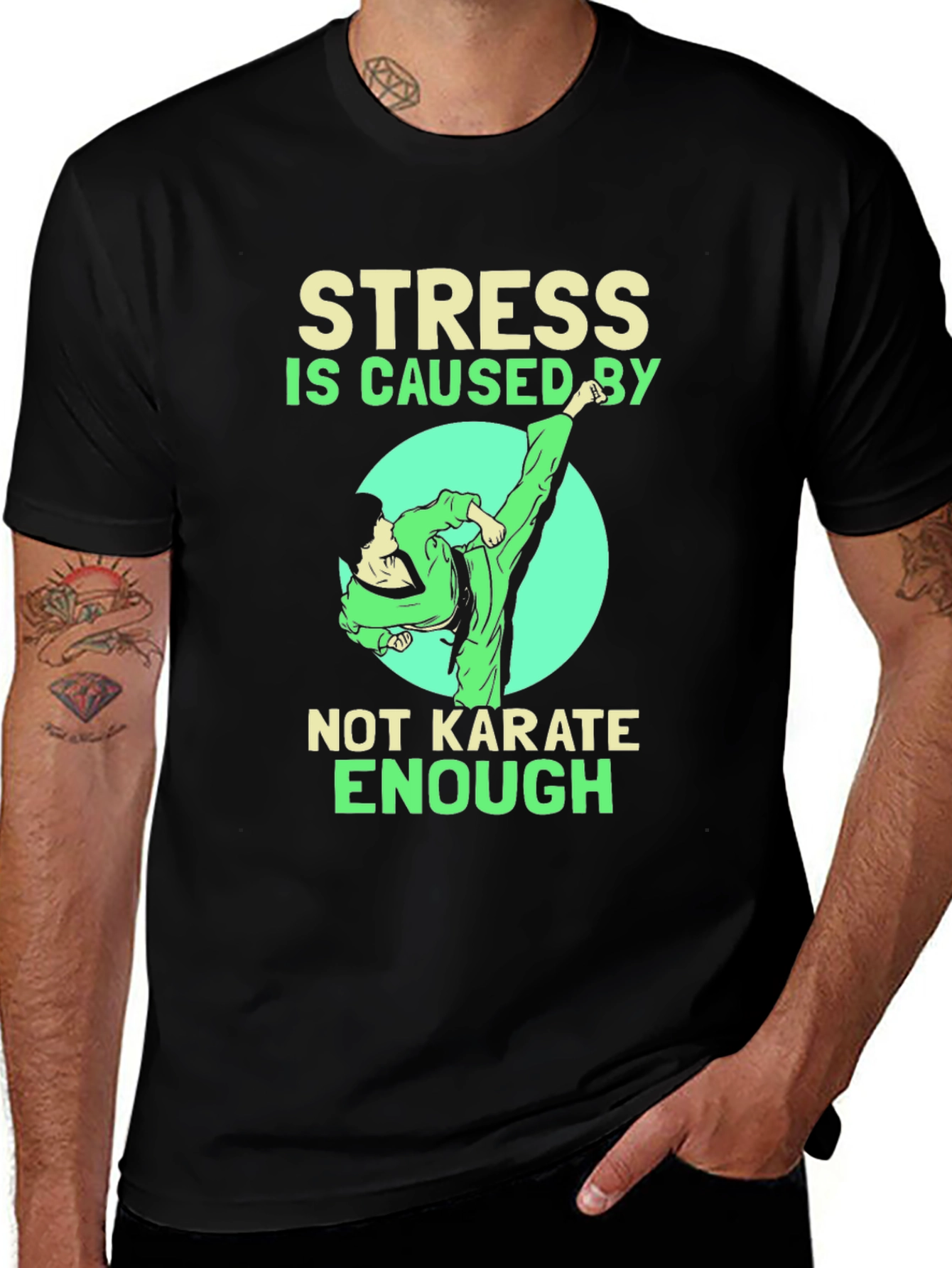 Variant 30 of Stress is Caused by Not Karate Enough T-Shirt