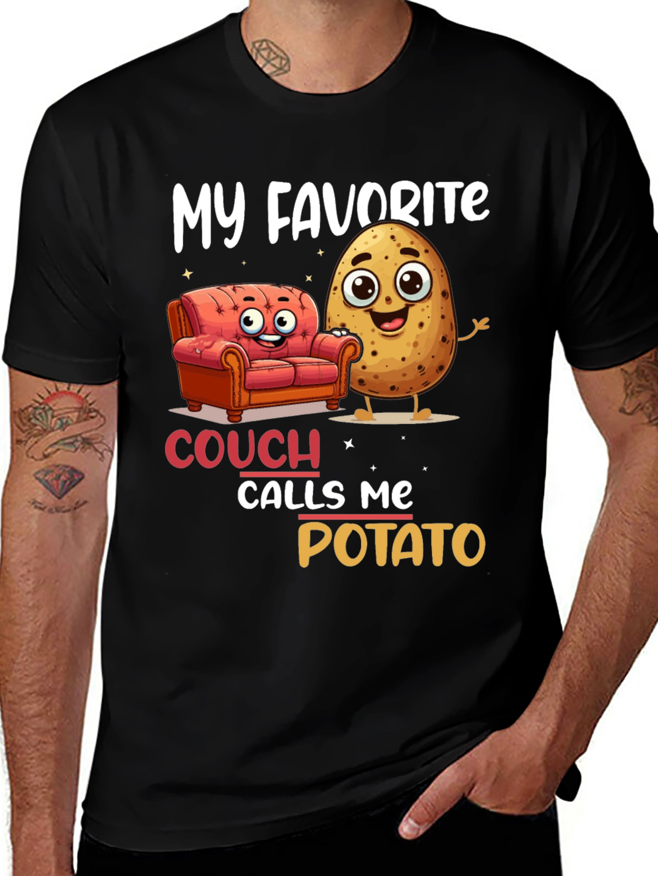 Variant 24 of My Favorite Couch Calls Me Potato T-Shirt