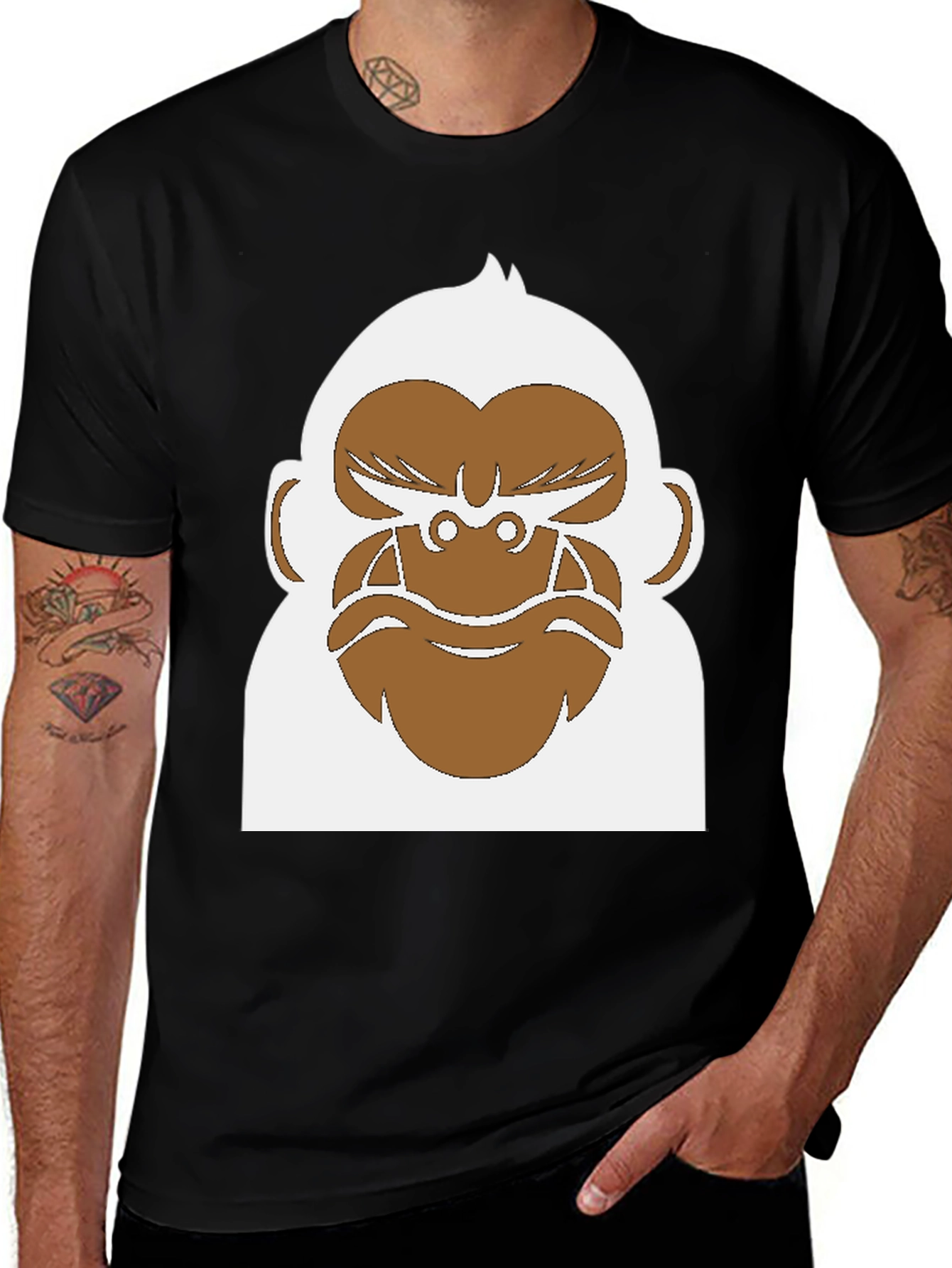 Variant 7 of Cool Gorilla Graphic T-Shirt - Black