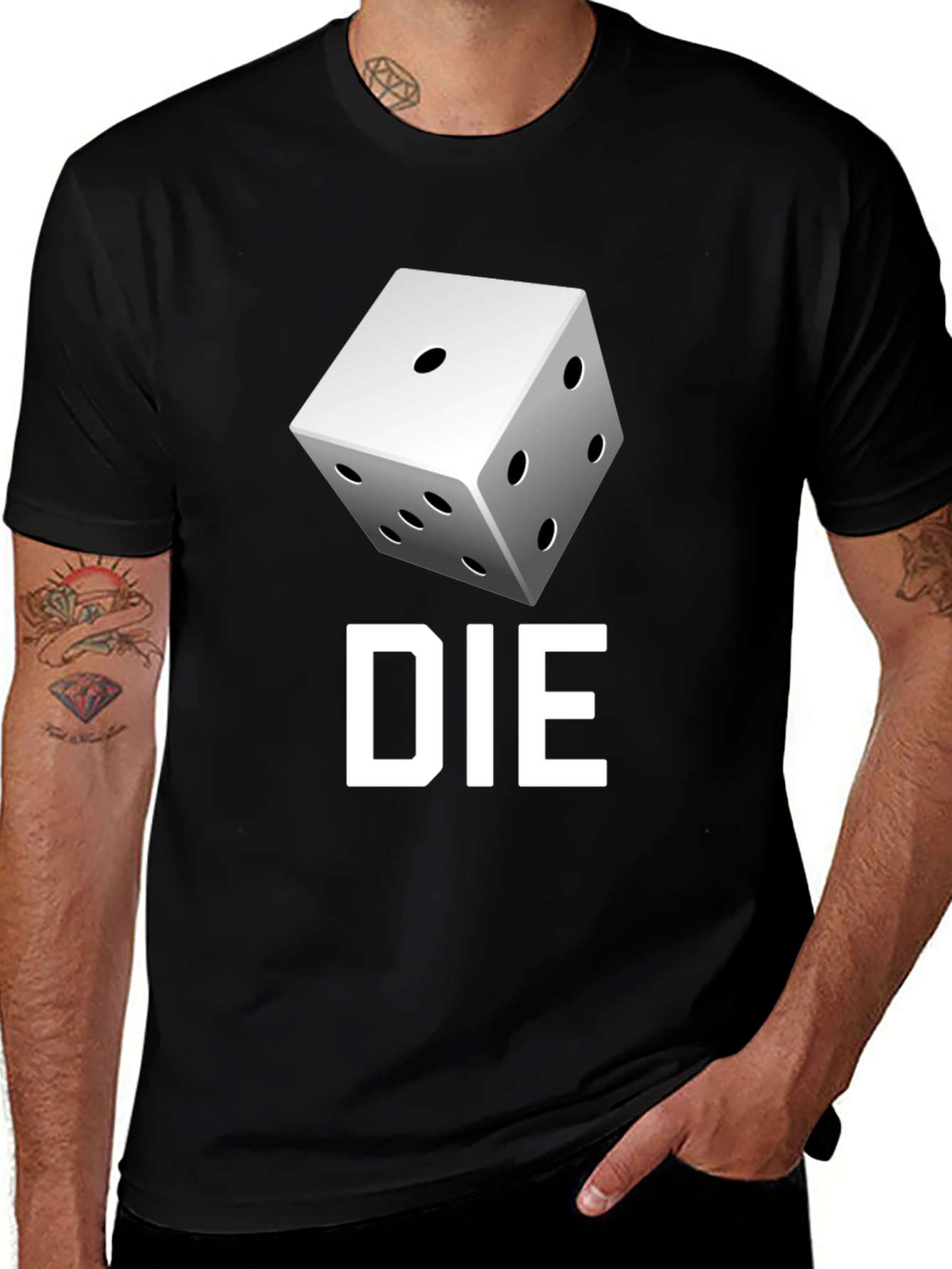 Variant 11 of Dice Graphic Tee - Playful Cotton T-Shirt