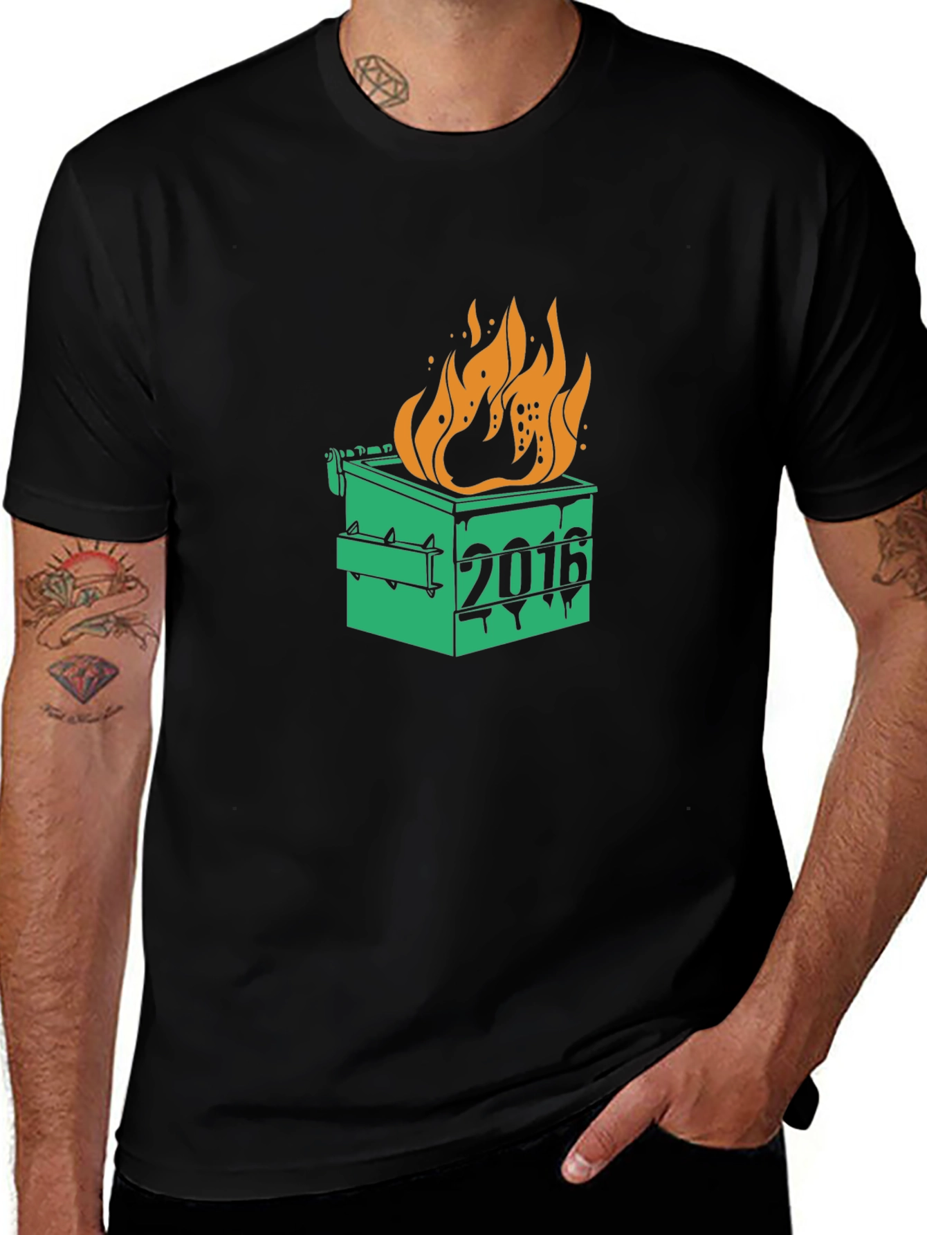 Variant 17 of 2016 Dumpster Fire Graphic Tee