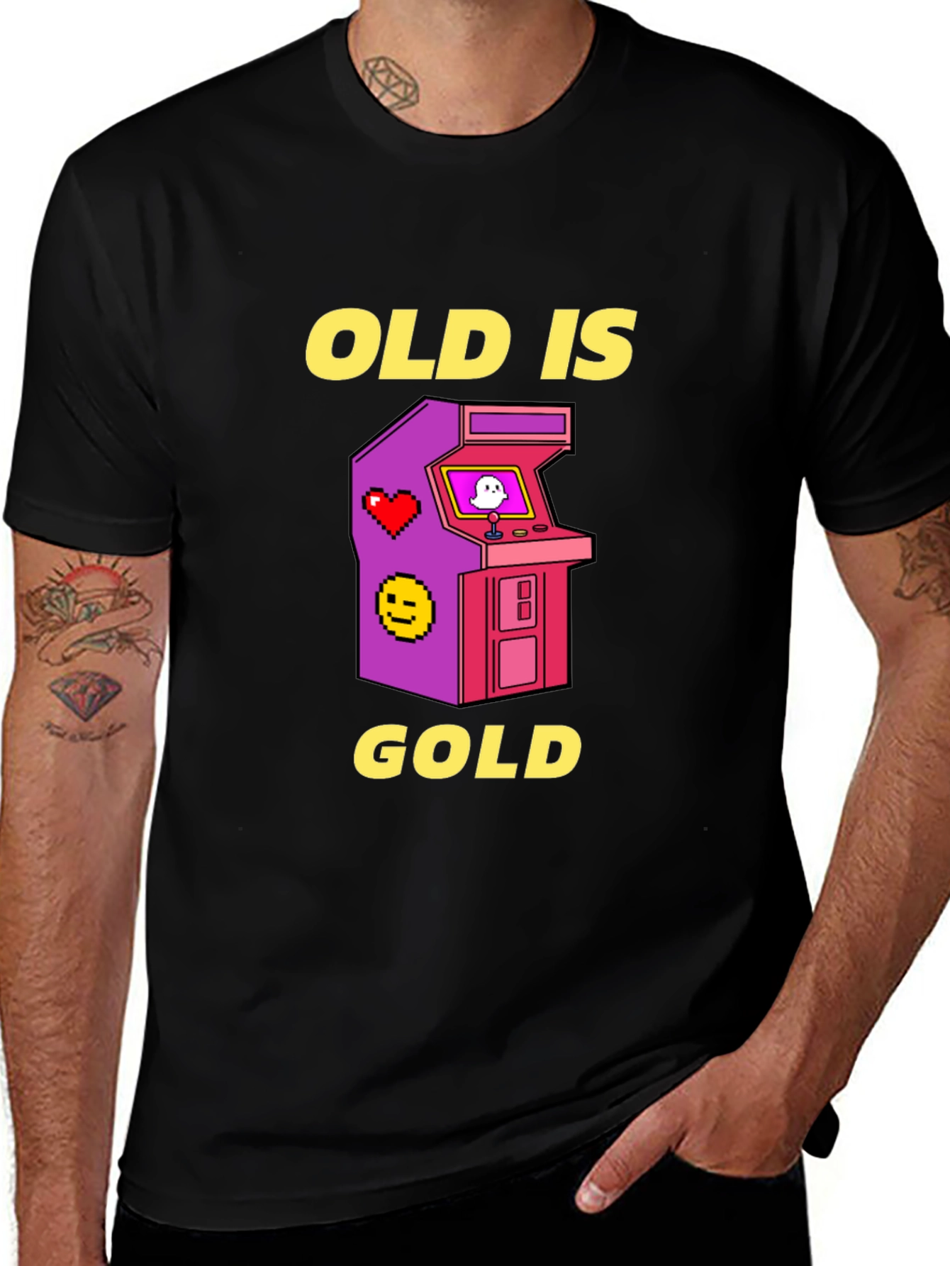 Variant 16 of Retro Arcade Game T-Shirt - Old is Gold