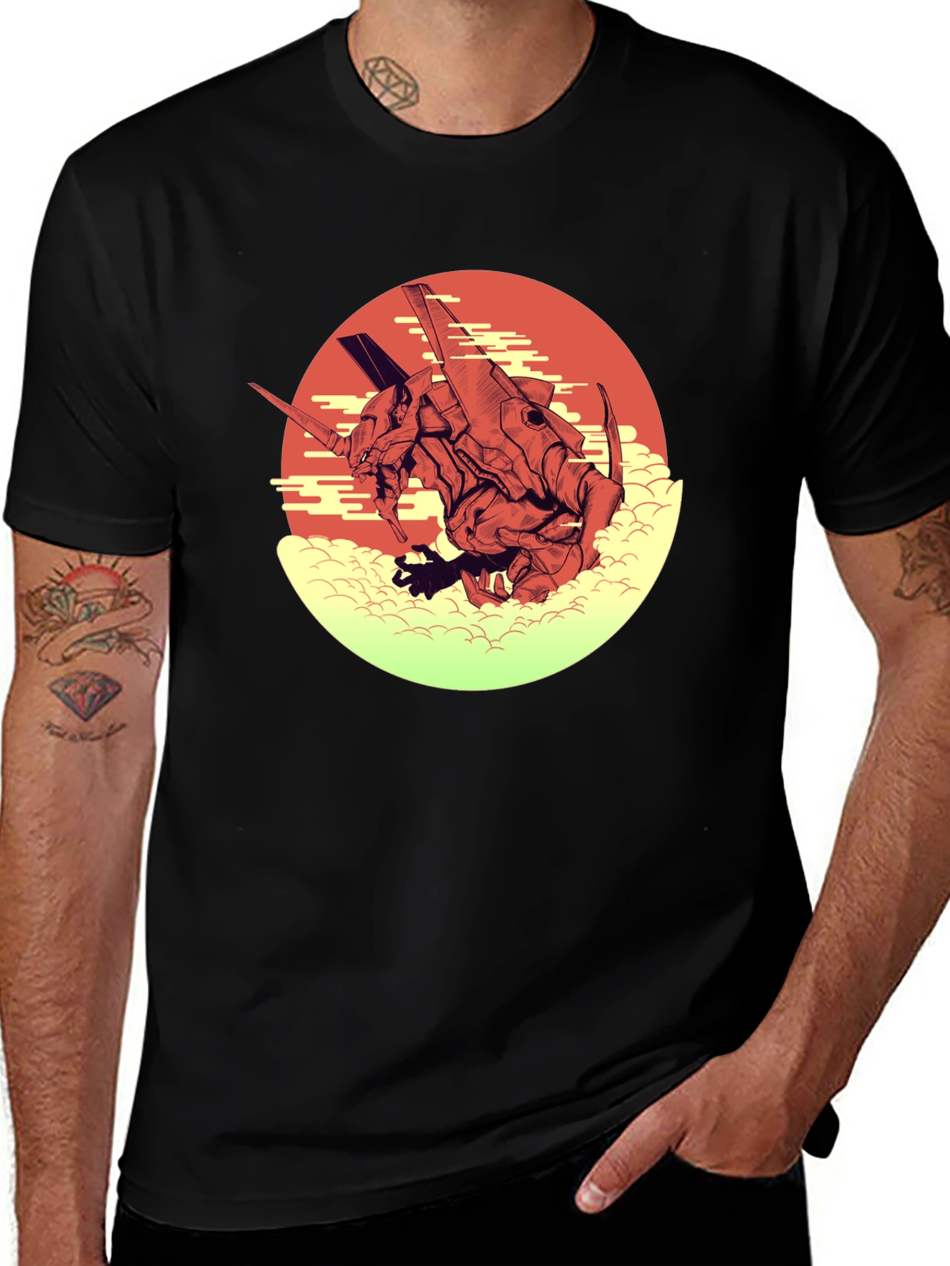Variant 27 of Evangelion Anime Robot Graphic T-Shirt