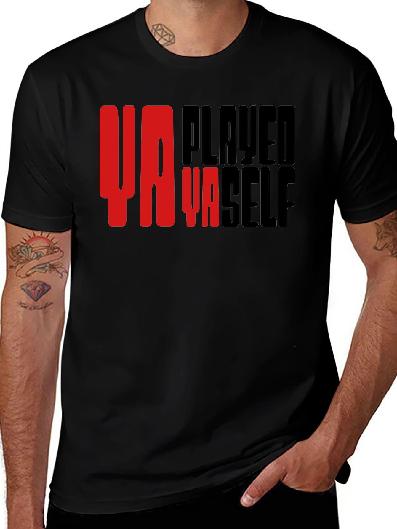 Black Ya Played Ya Self Graphic T-Shirt - Black main image