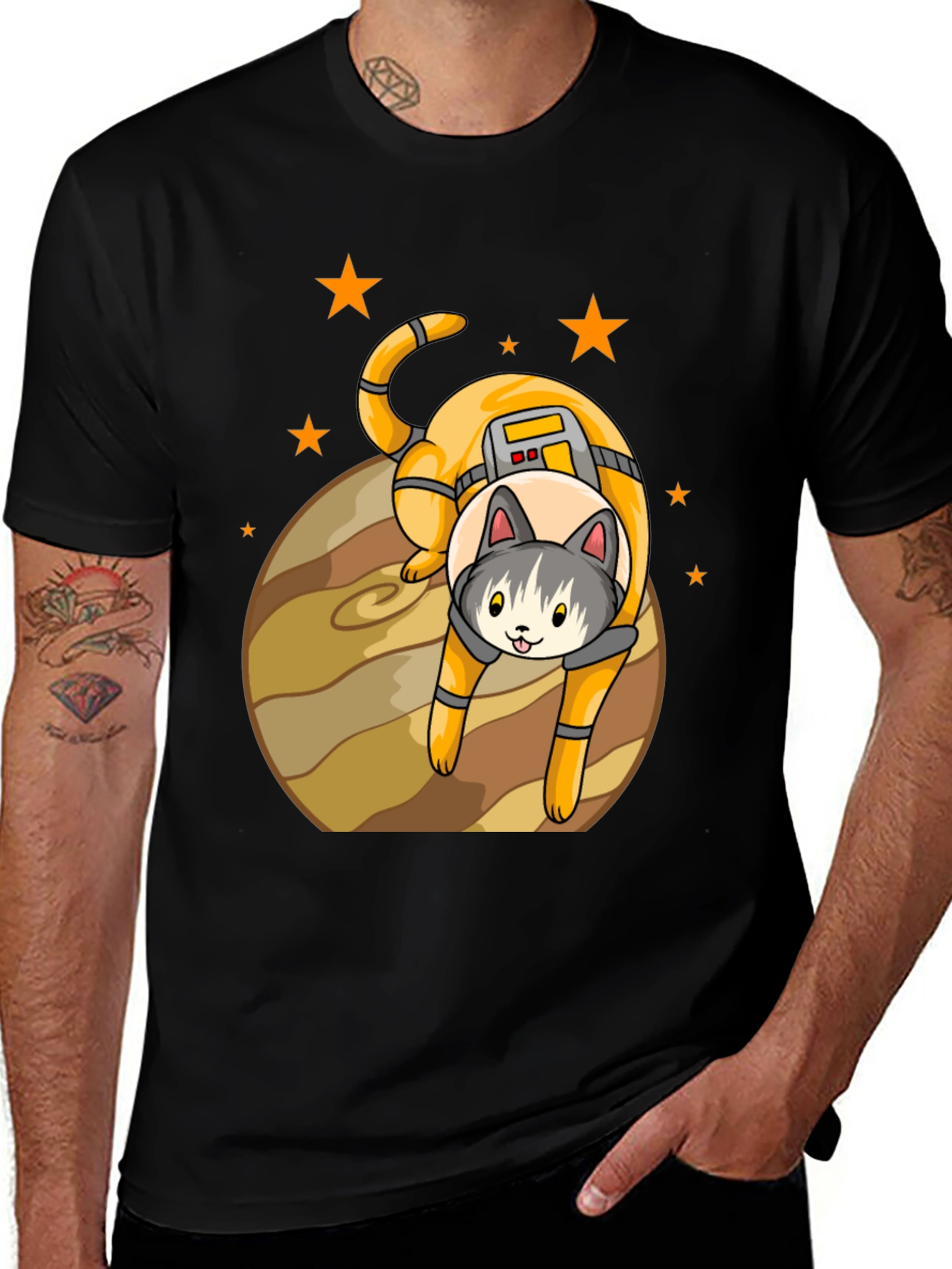 Variant 11 of Astronaut Cat T-Shirt - Space Adventure Tee
