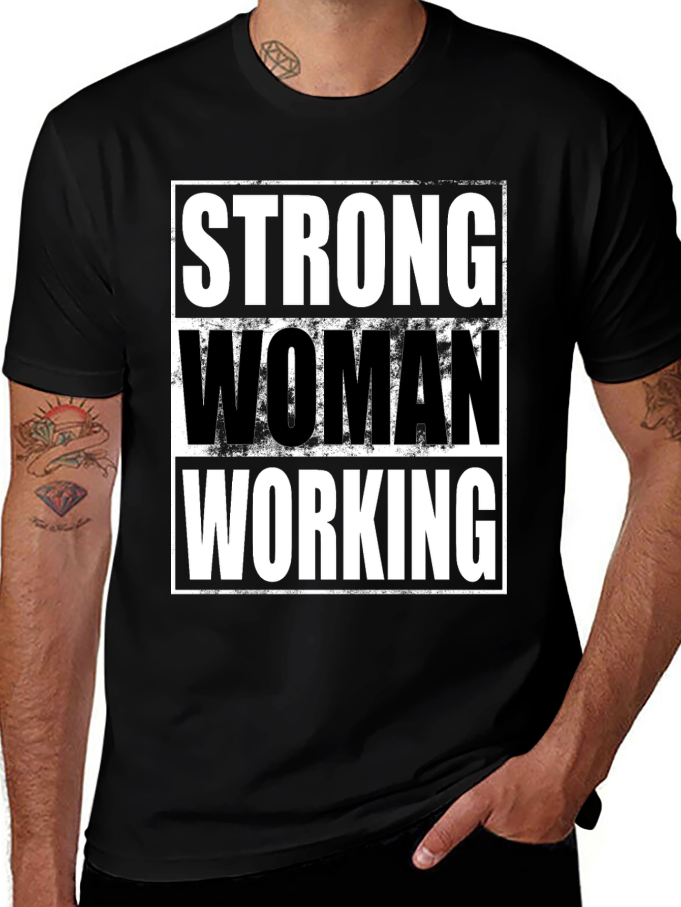 Variant 10 of Strong Woman Working Graphic T-Shirt