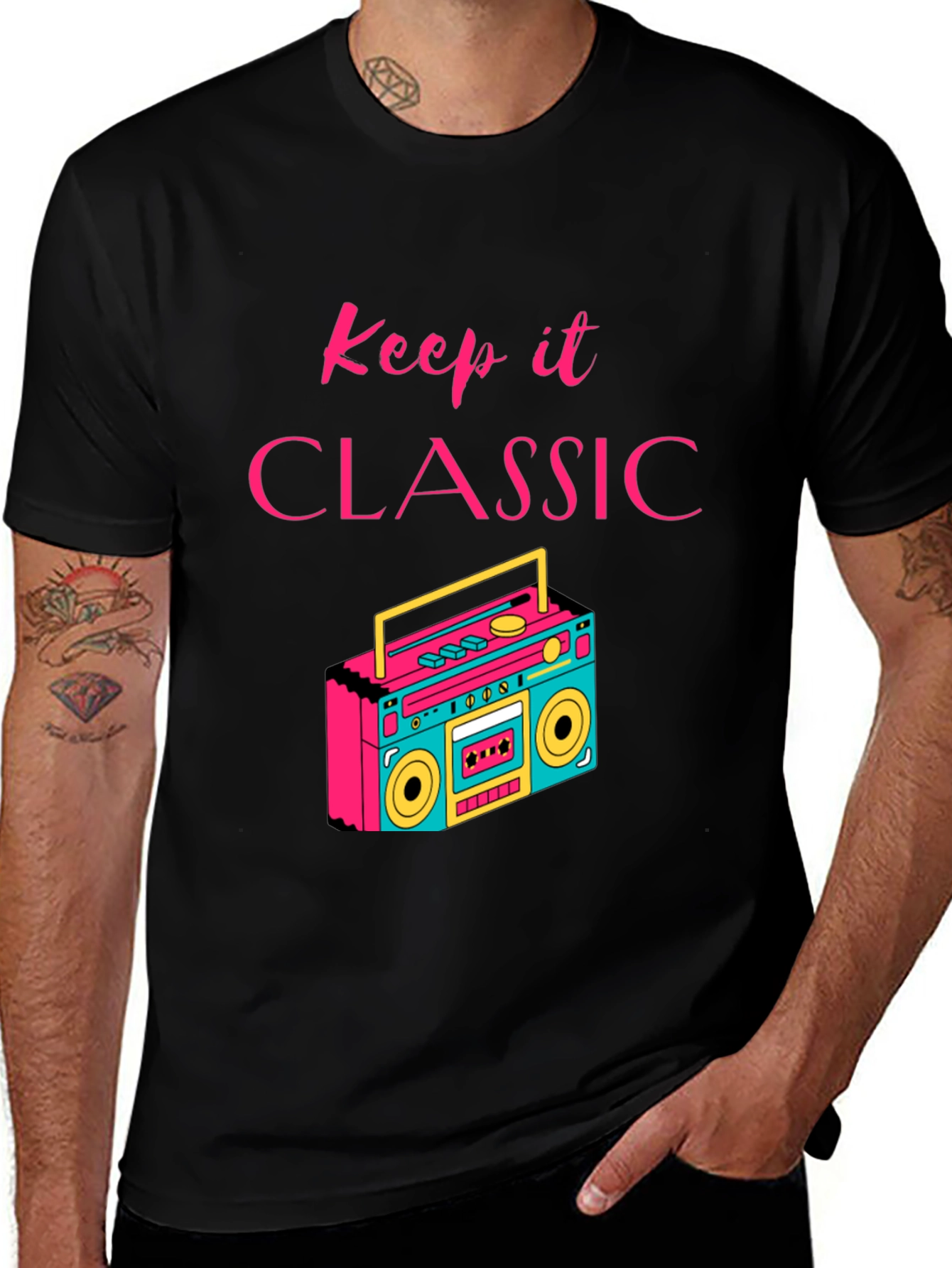 Variant 25 of Keep it Classic Retro Boombox Graphic T-Shirt