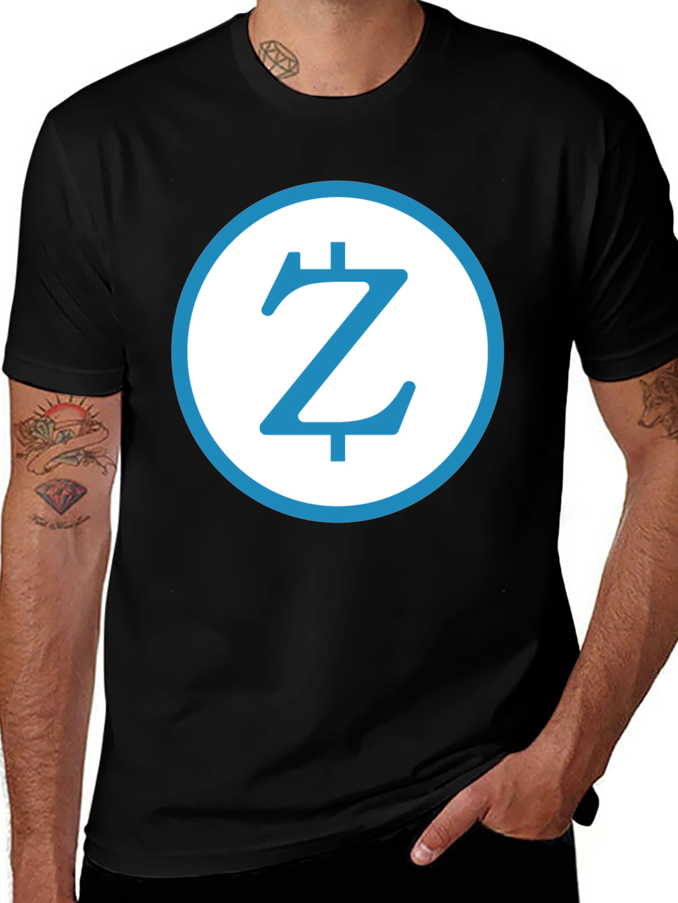 ZCash Crypto Logo T-Shirt - Black, Graphic Tee