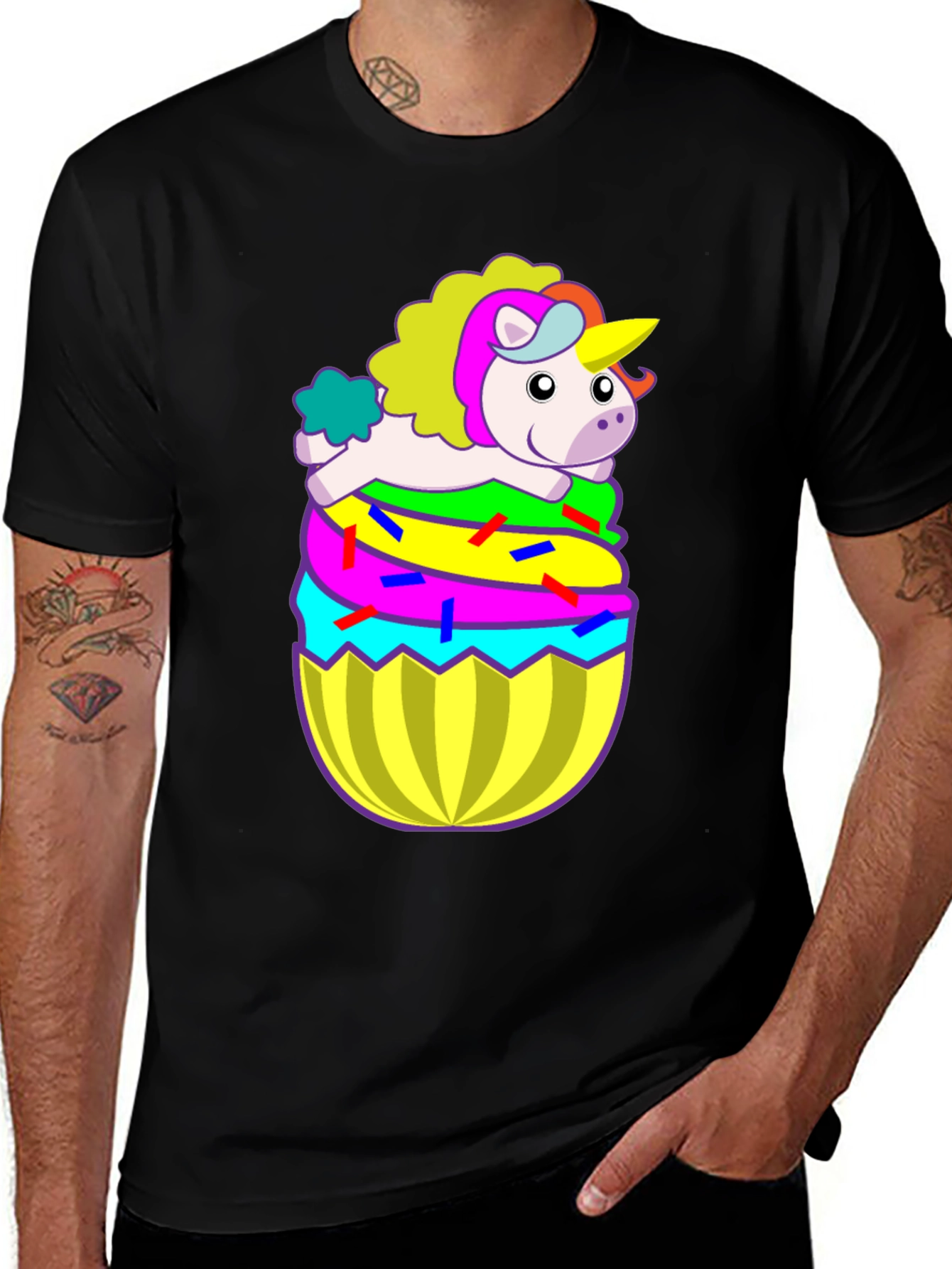 Variant 30 of Unicorn Cupcake Graphic T-Shirt