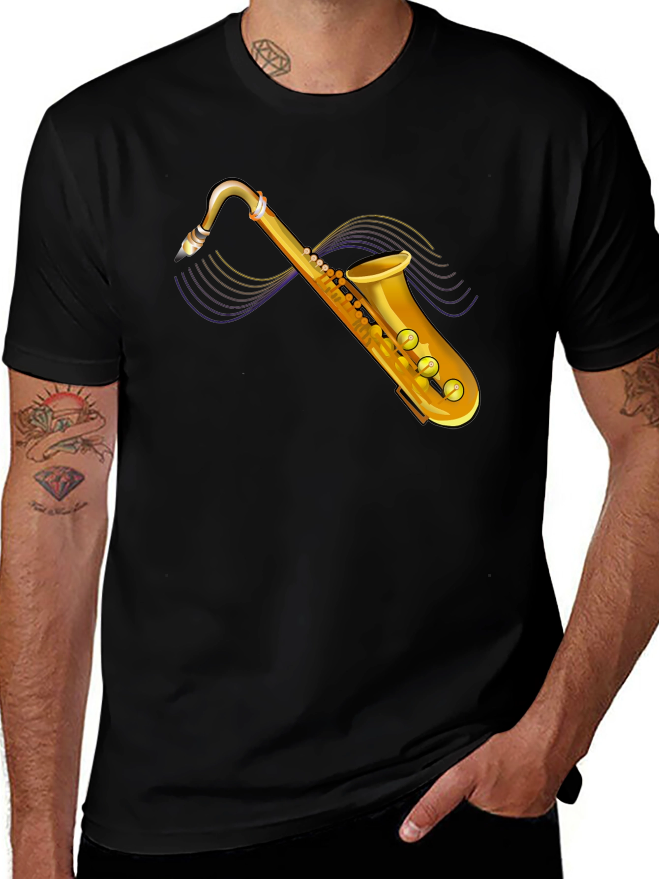 Variant 12 of Saxophone Graphic Tee - Stylish Music Lover's T-Shirt