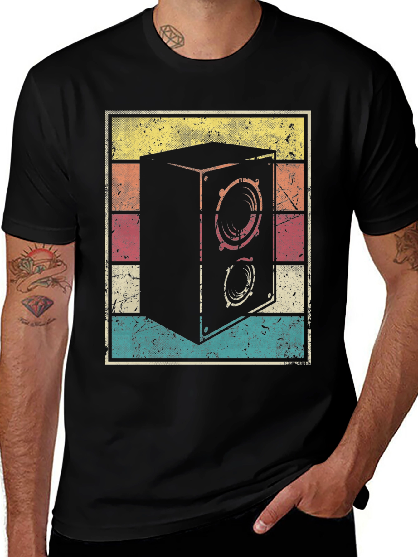 Variant 25 of Retro Speaker Graphic Tee - Vintage Style Music Lover T-Shirt