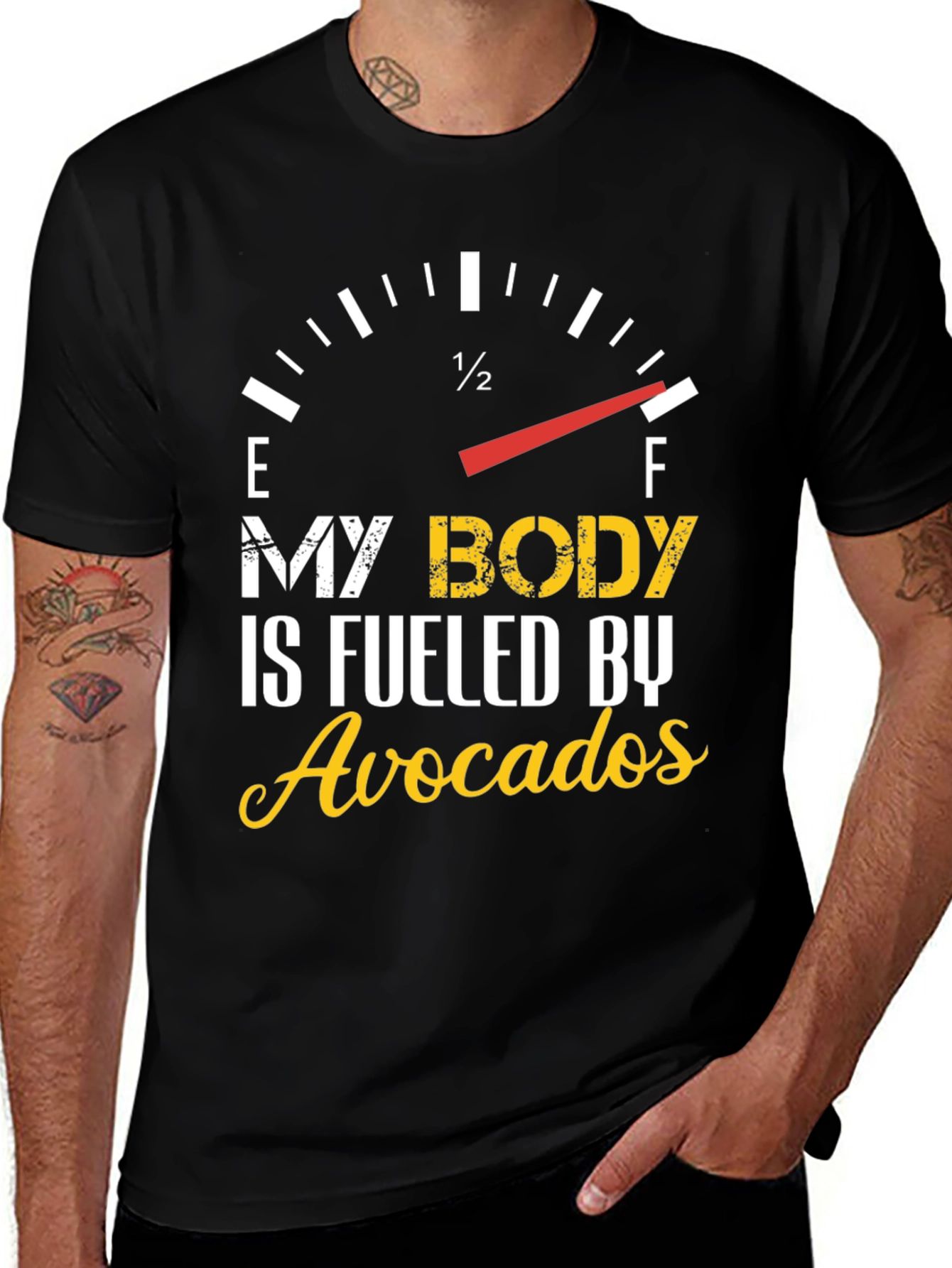 Variant 21 of Avocado Fuel T-Shirt - Foodie Humor Tee