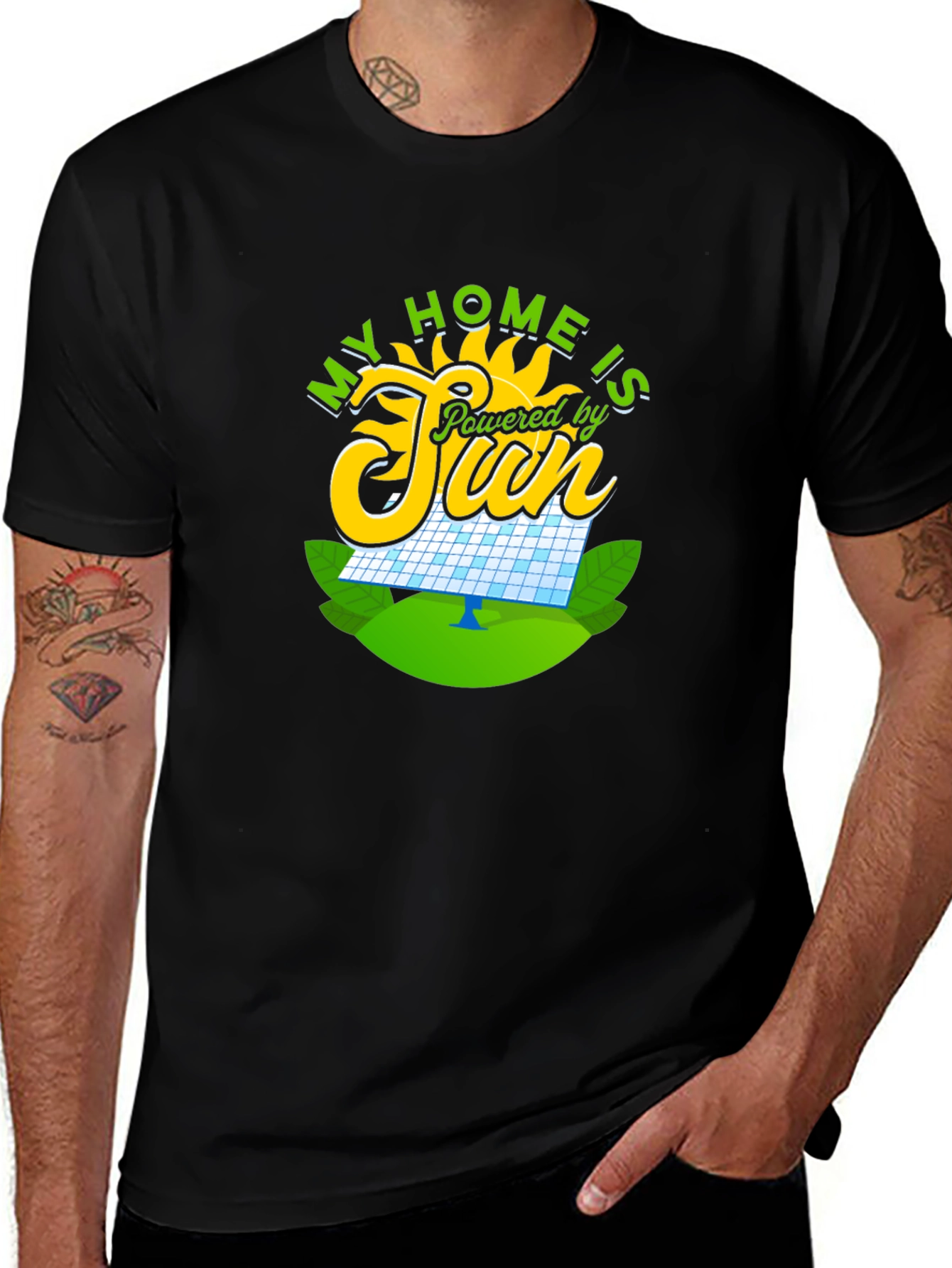 My Home is Powered by Sun T-Shirt - Eco Friendly Tee