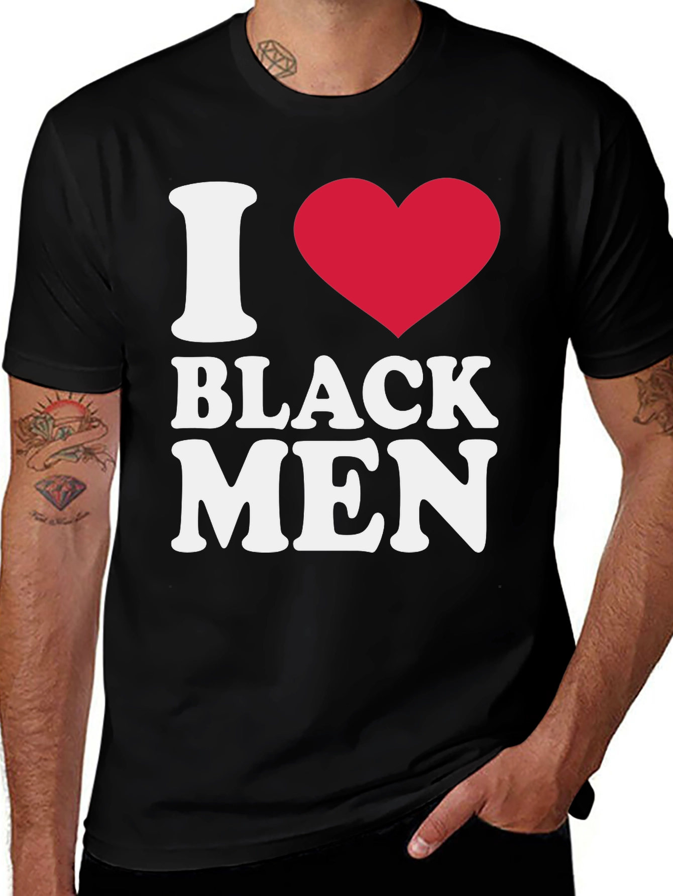 Variant 21 of I Heart Black Men Graphic T-Shirt