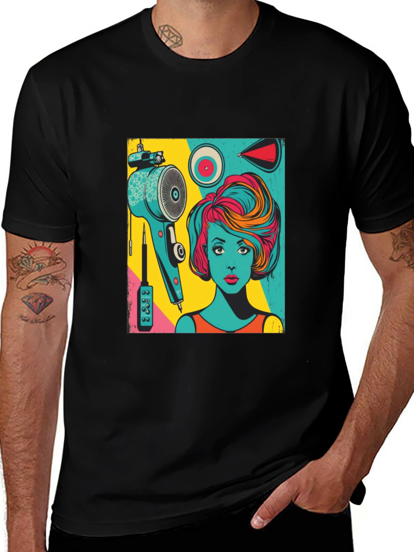 Variant 8 of Retro Hairdresser Graphic Tee - Trendy Stylist T-Shirt