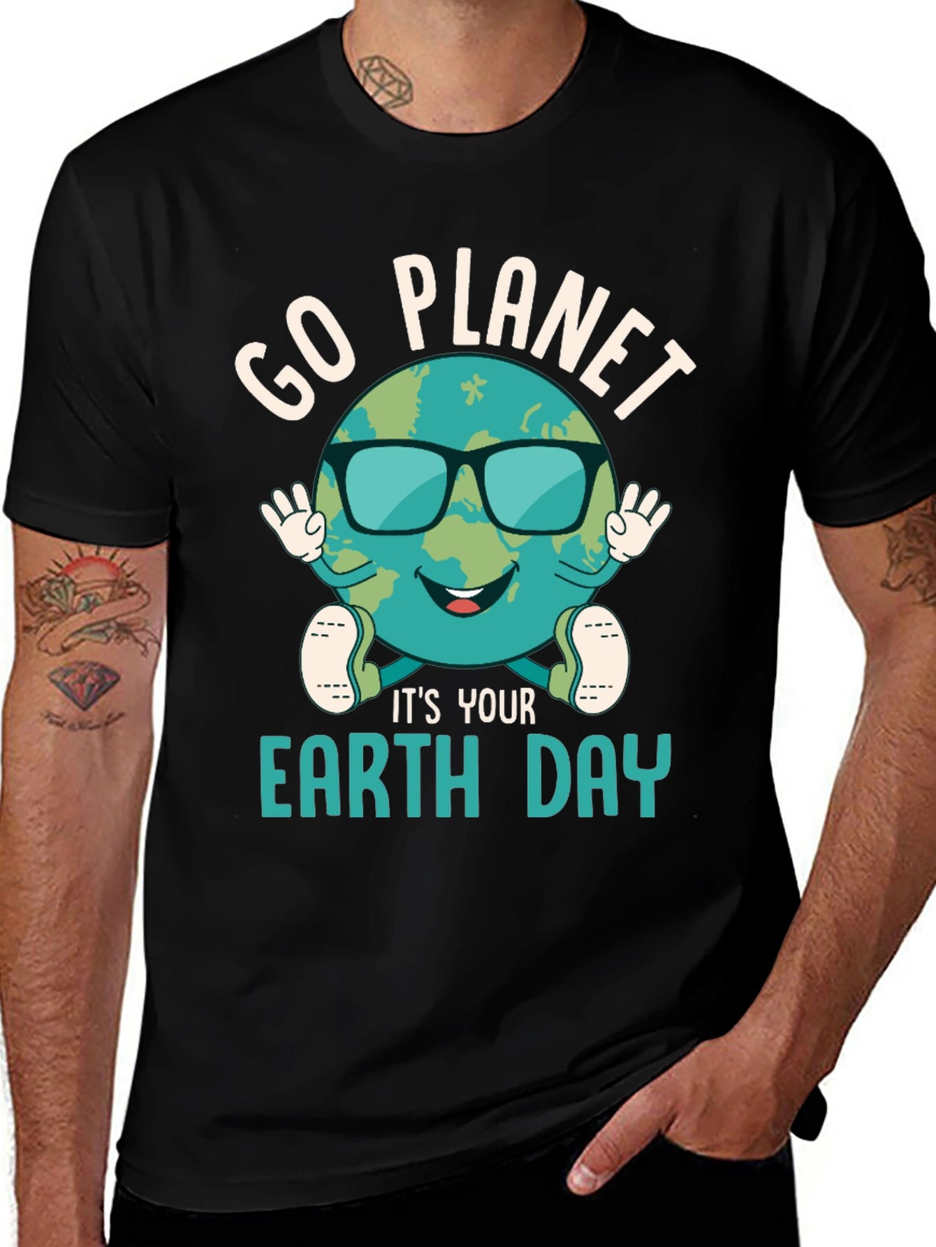 Go Planet Earth Day Graphic T-Shirt