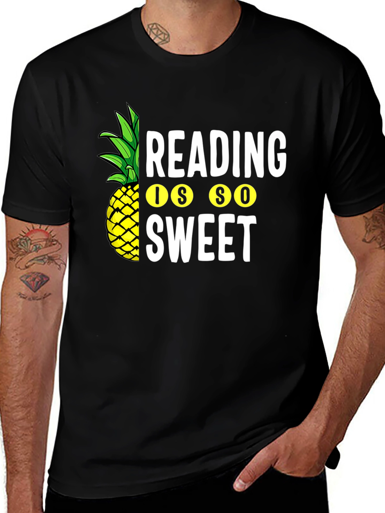 Variant 24 of Reading is so Sweet Pineapple T-Shirt