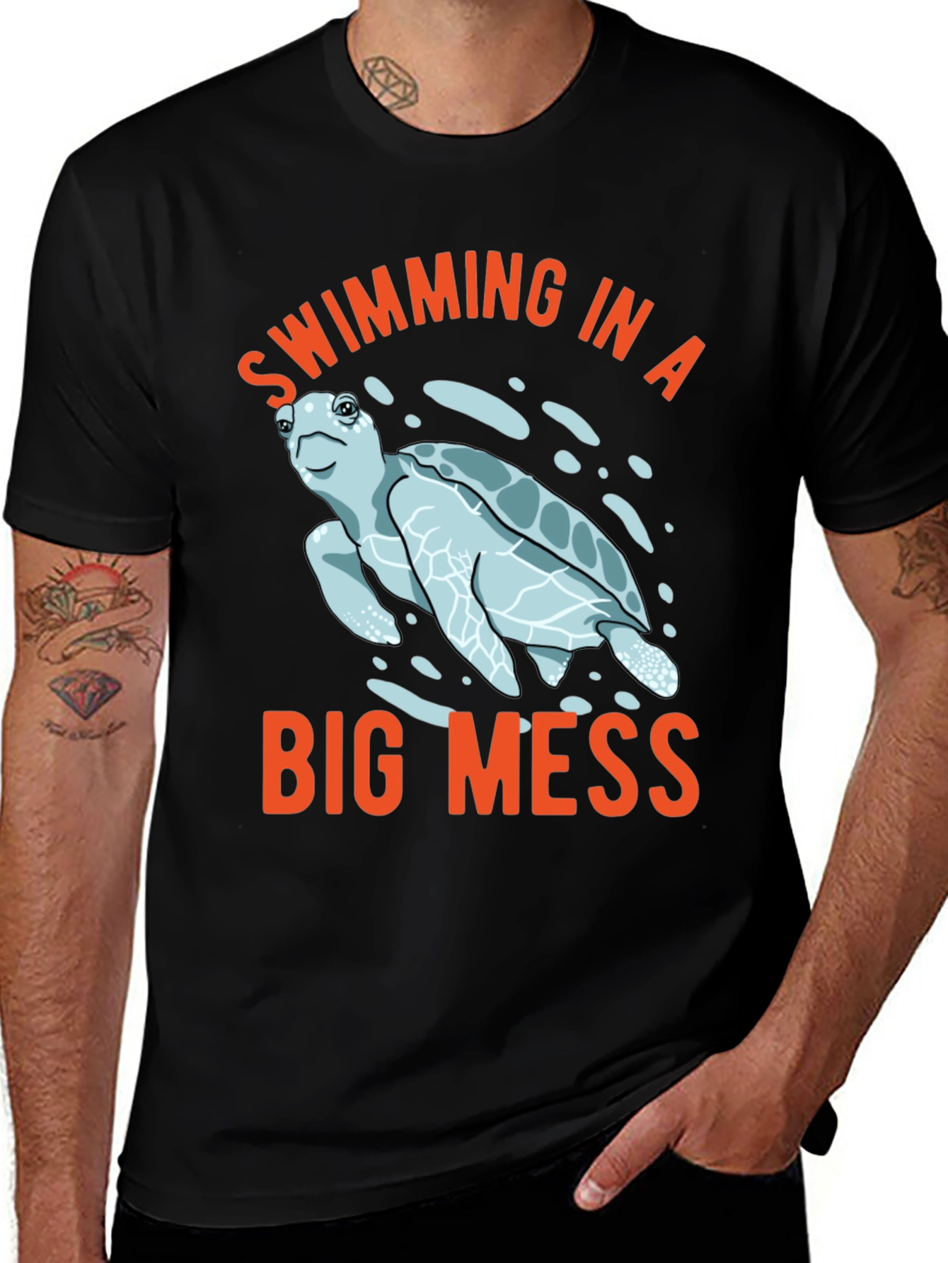 Variant 13 of Swimming in a Big Mess T-Shirt