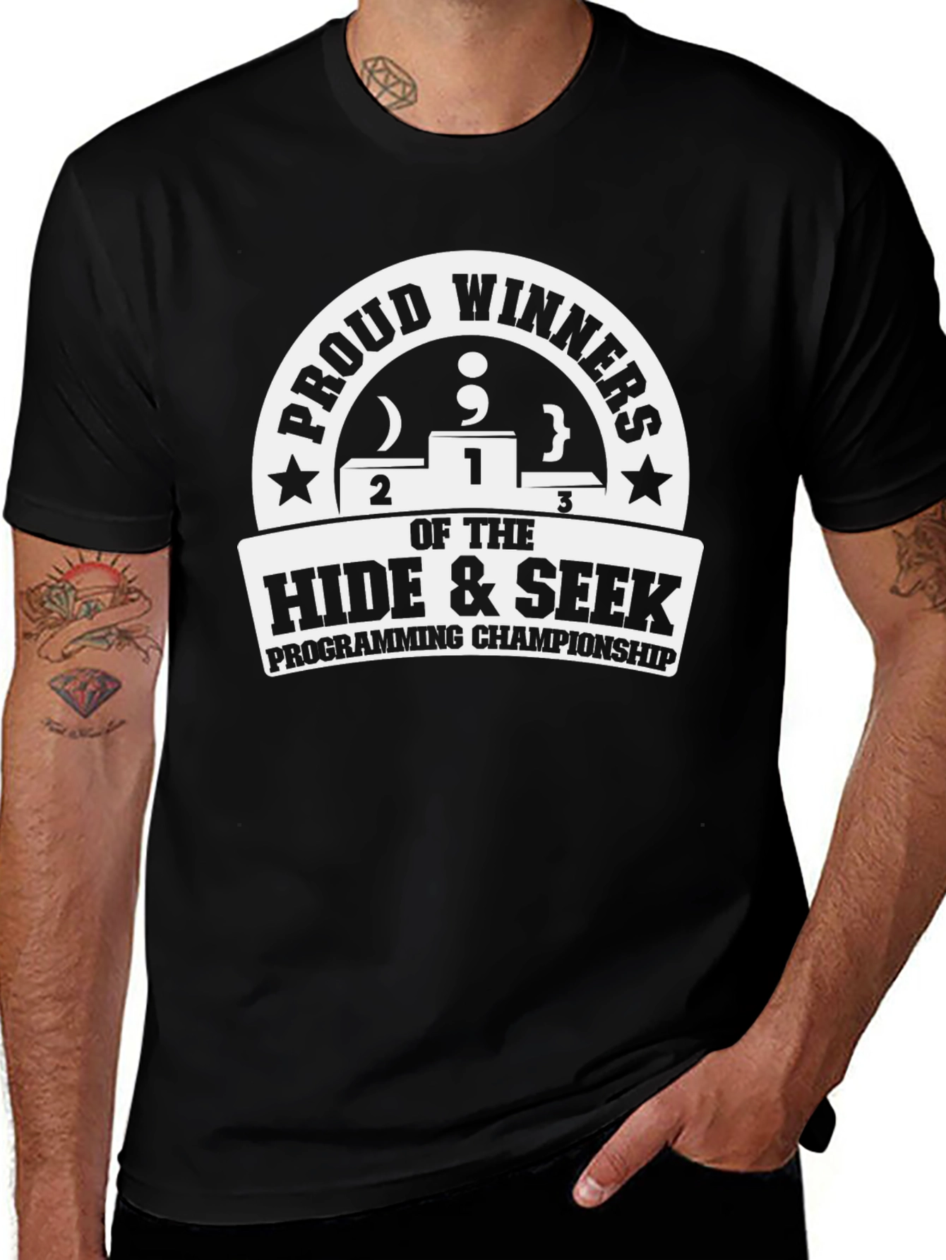 Variant 20 of Proud Winners Hide & Seek Programming T-Shirt