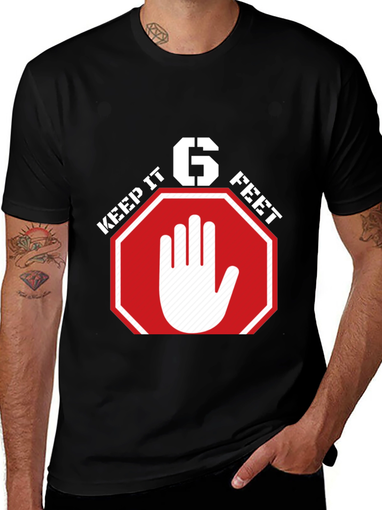 Variant 22 of Keep It 6 Feet T-Shirt - Social Distancing Tee