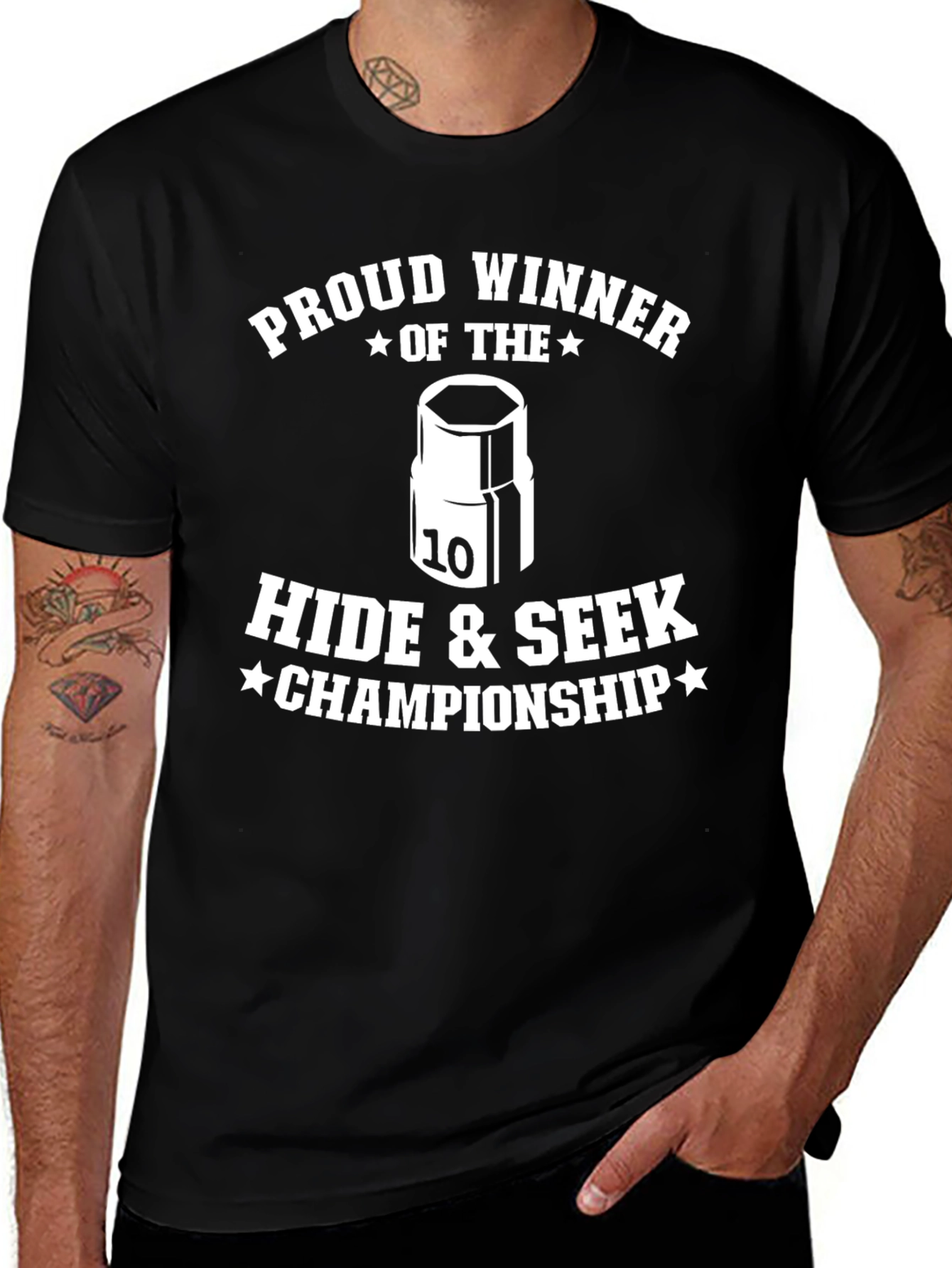 Variant 16 of Proud Winner Hide & Seek T-Shirt, Black