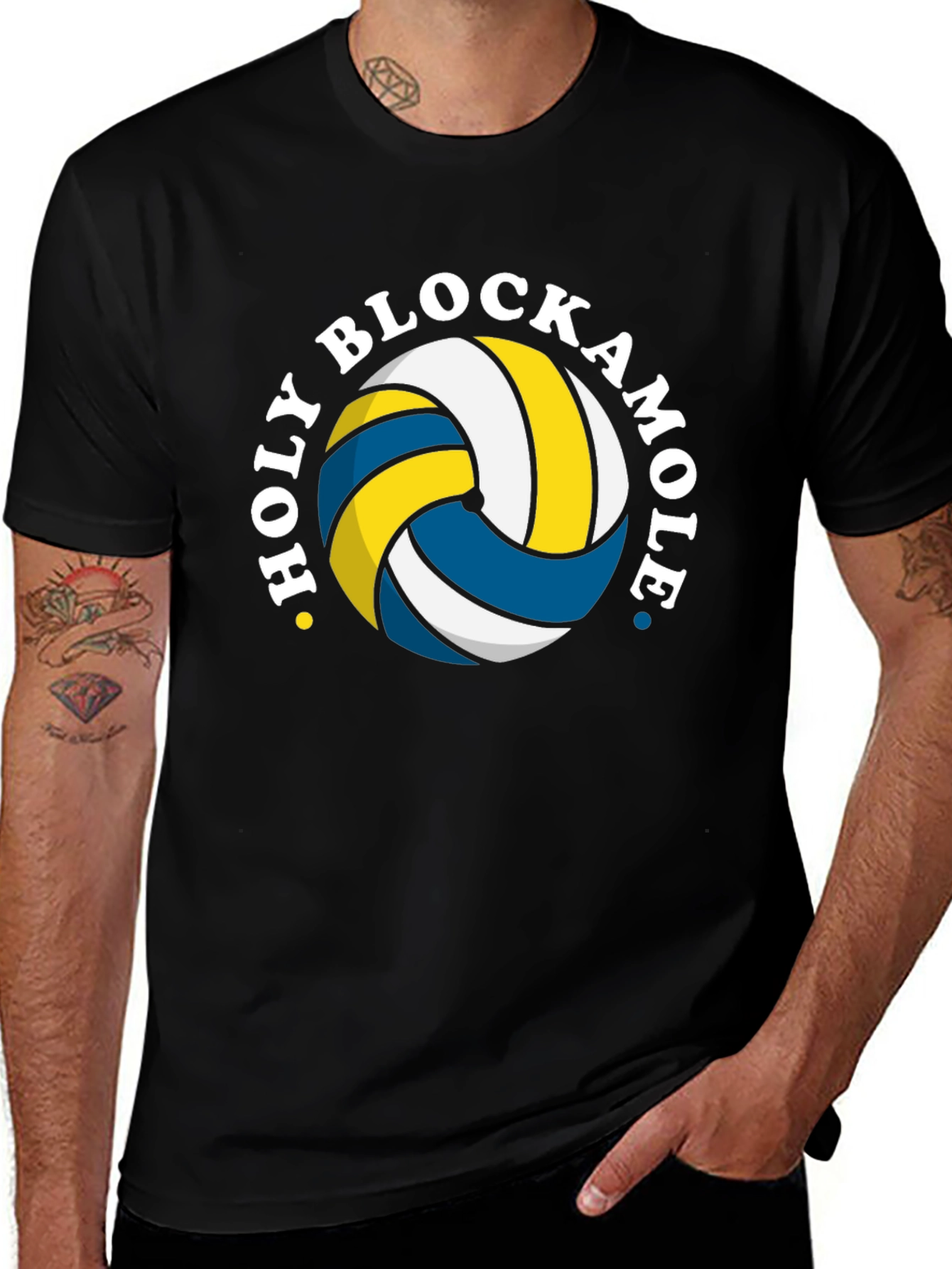 Variant 14 of Holy Blockamole Volleyball T-Shirt