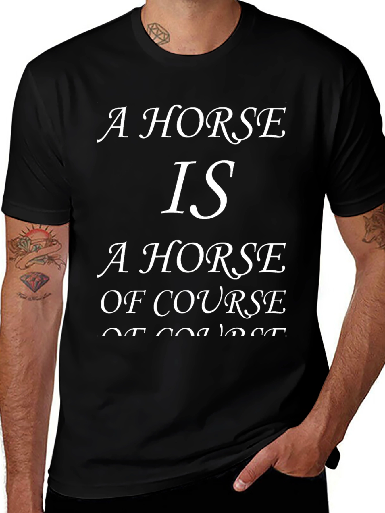 Variant 27 of Funny Horse T-Shirt - A Horse Is Of Course