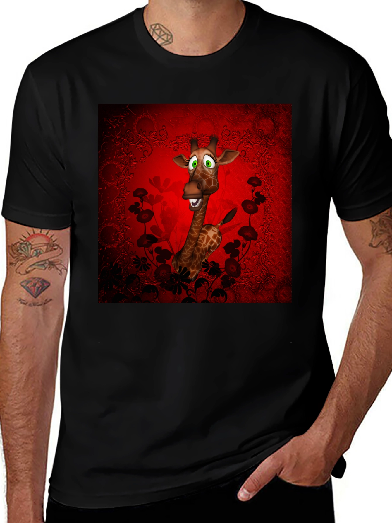 Variant 26 of Funny Giraffe Graphic T-Shirt